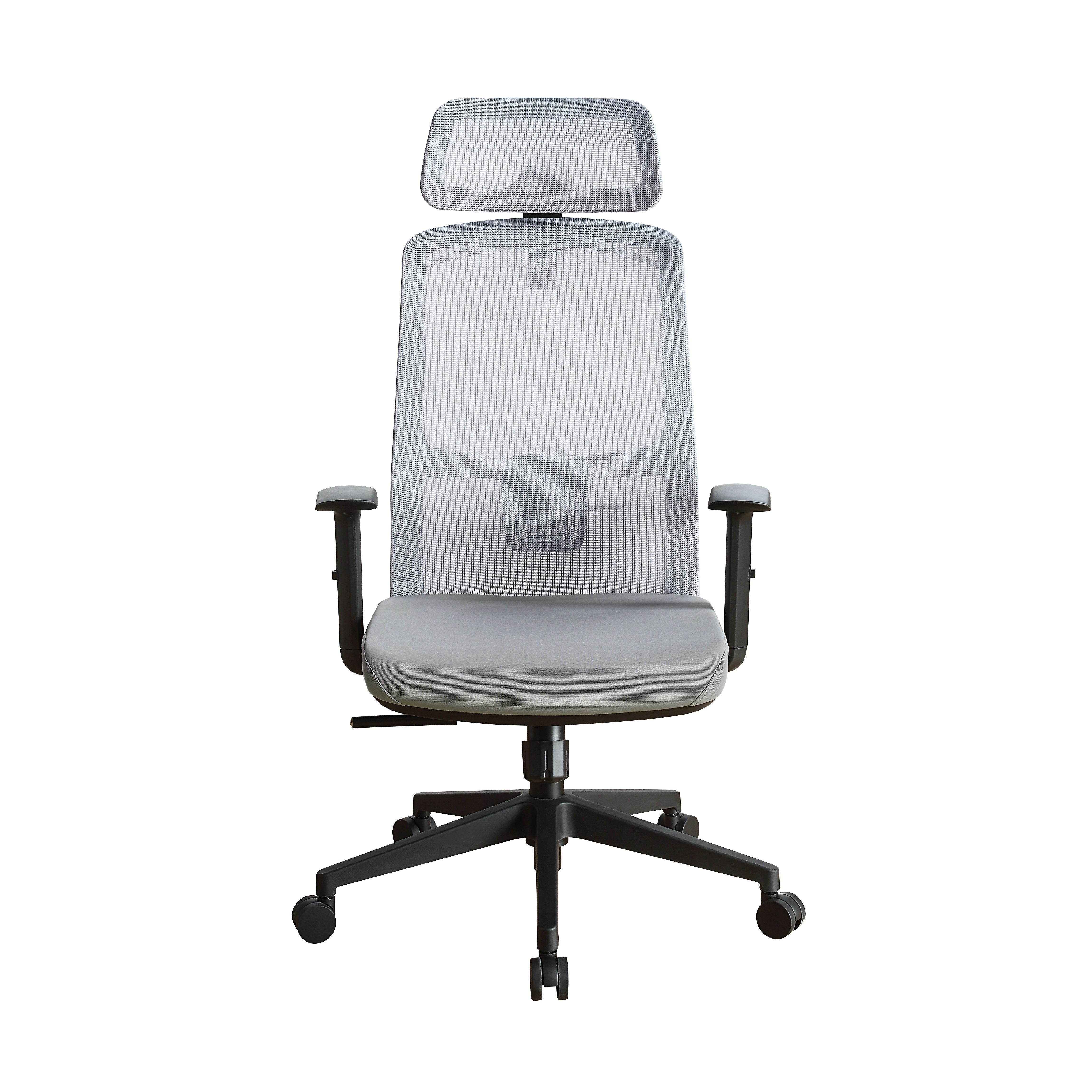 ACME •KD, Office Chair•Seat: Swivel (360 Degrees), and Adjustable Height•Padded Seat Cushion•Back Cushion w/Breathable Mesh Material•5-Star Base w/Casters•Seat Cushion Thickness: 3"•Adjustable Headrest(3 Angels & 6 cm) & Armrest(8 cm) | Meri Furniture