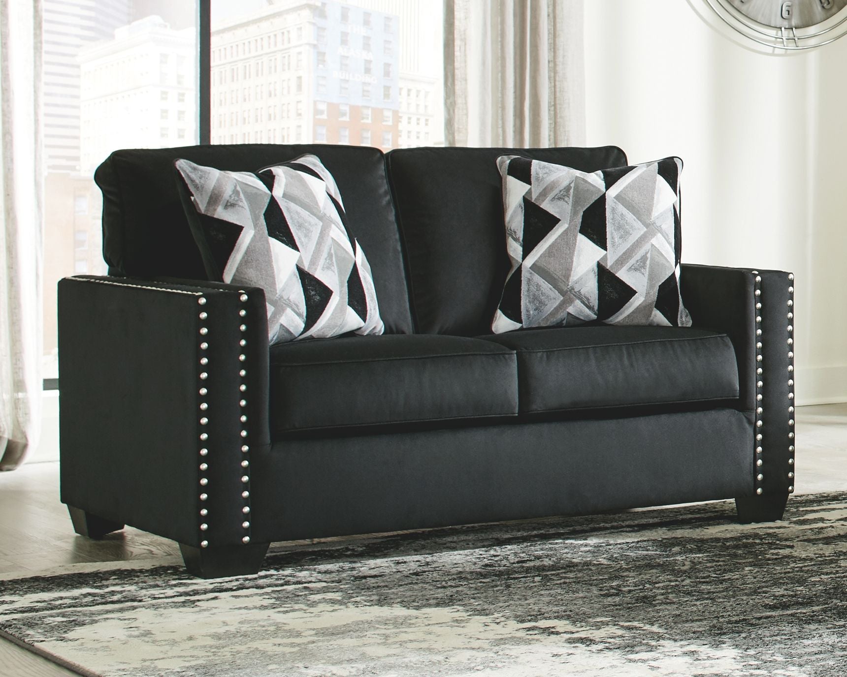 Ashley Furniture Gleston - Onyx - Loveseat | Meri Furniture