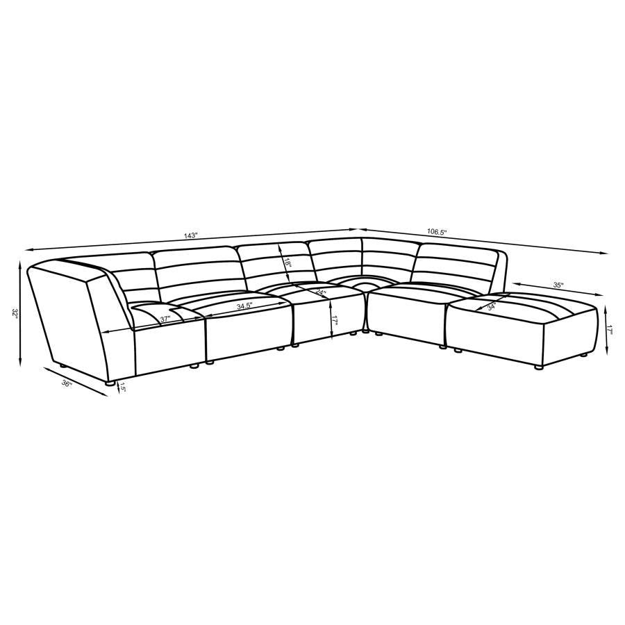 Sunny - Upholstered Modular Sectional Sofa