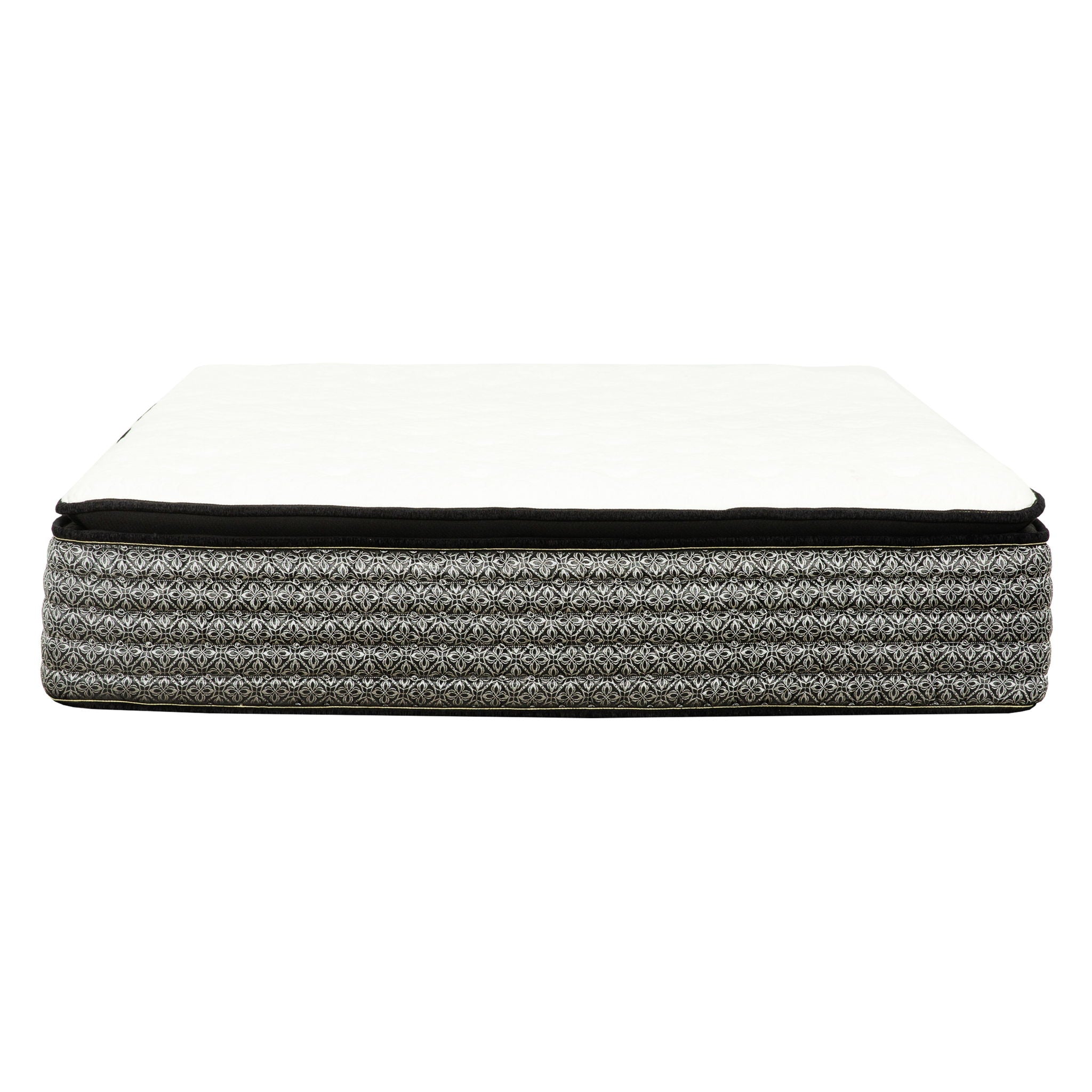Premium 14" Queen Size Hybrid Mattress In A Box Plush Gel Memory Foam Top With Cooling Technology - Gray / White