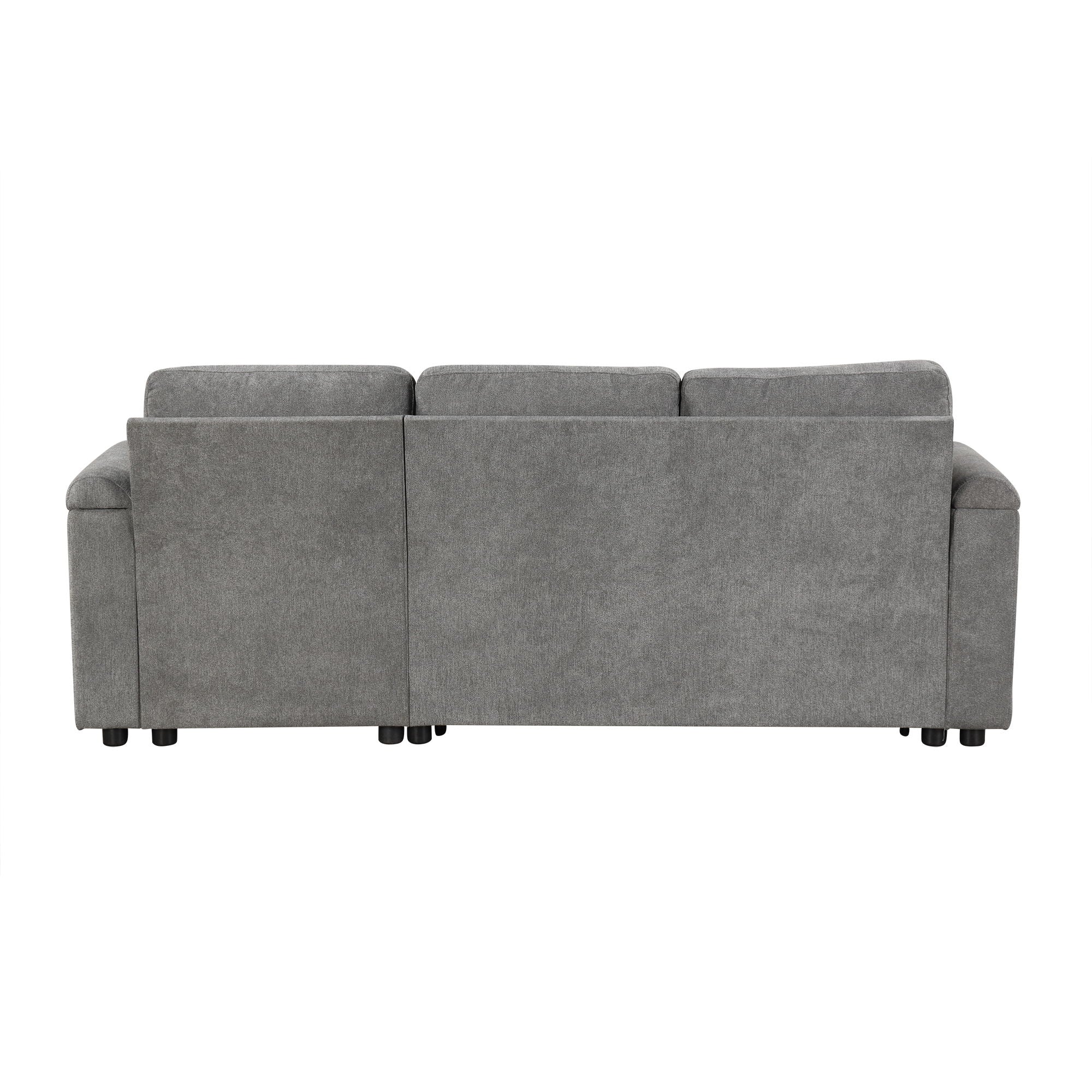 Convertible L Shaped Sofa Couch With Storage, Cup Holders, USB Ports