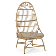 Outdoor Accent Chair With Basket Shape - Light Brown