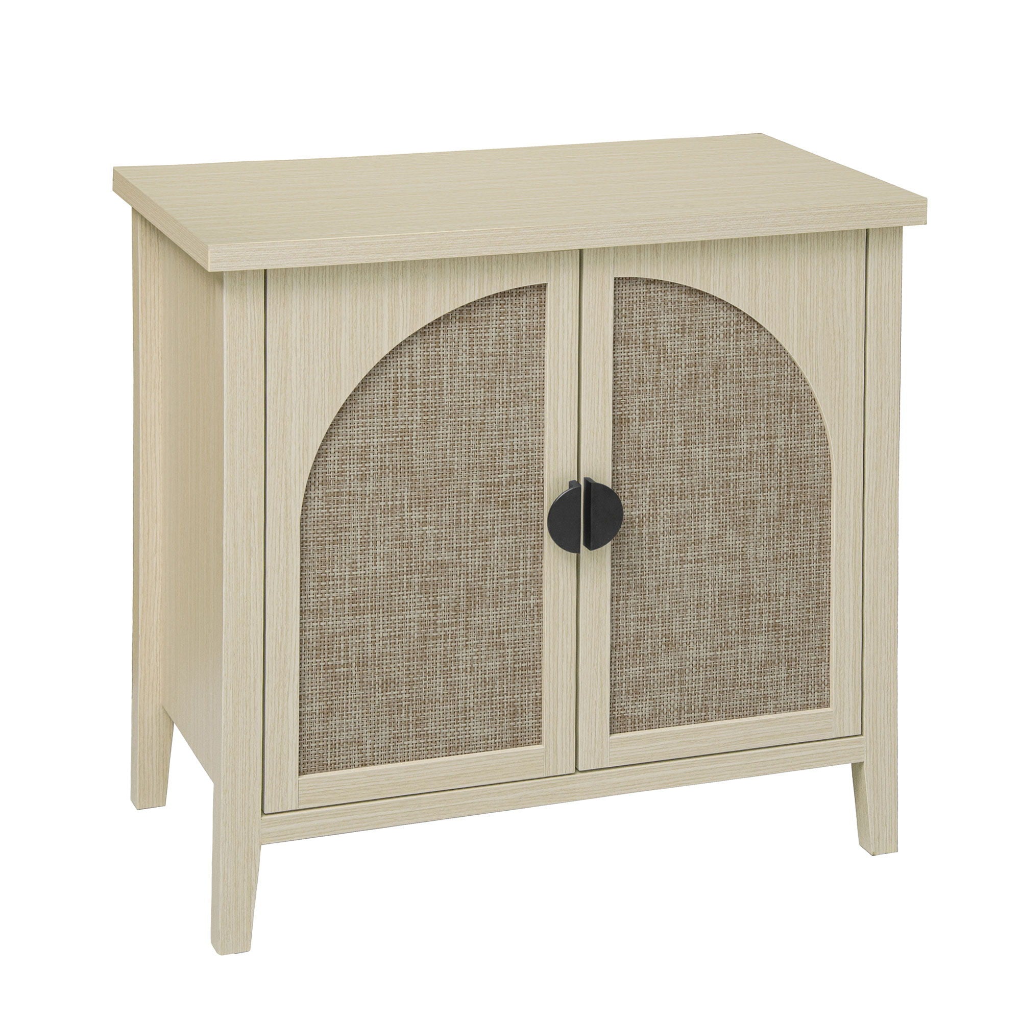 Rattan 2 Door Cabinet, Suitable For Bedroom - Natural