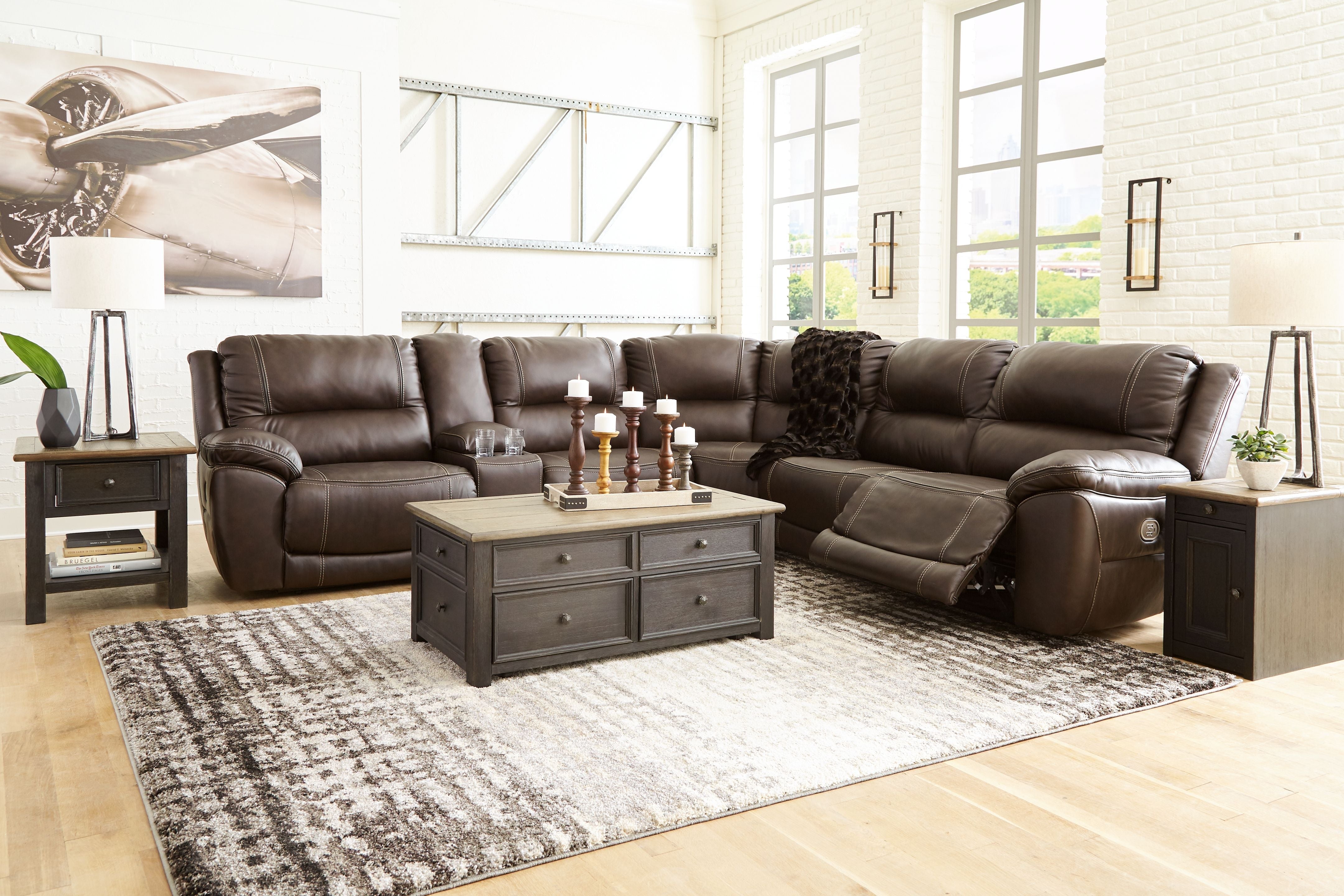 Signature Design by Ashley® Dunleith - Power Reclining Sectional | Meri Furniture