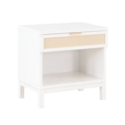 Blake - Cane 1 Drawer Nightstand With Cane Front - White