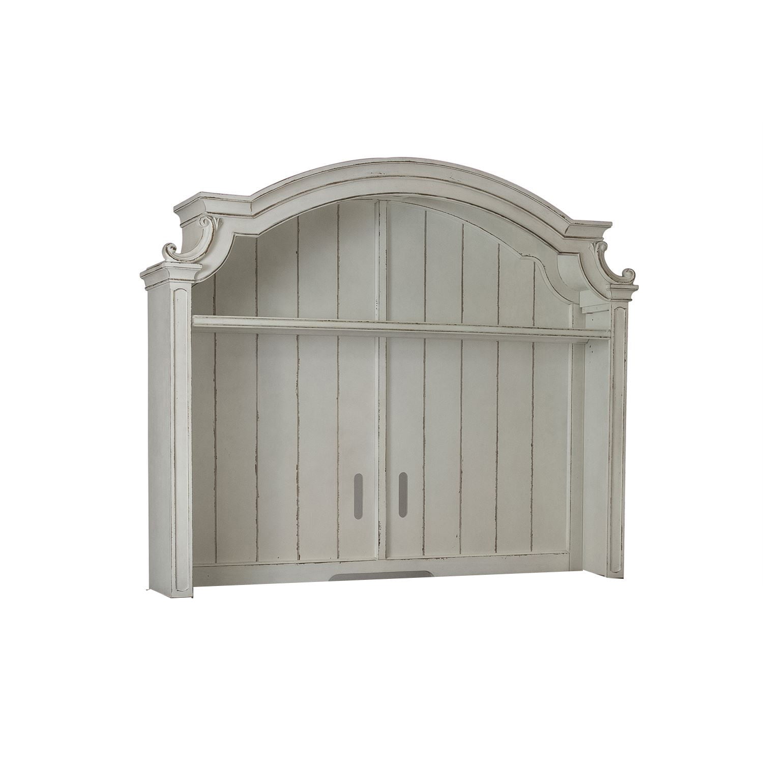 Liberty Furniture Magnolia Manor - Arched Entertainment Hutch - White | Meri Furniture
