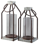 Diedrick - Gray / Black - Lantern Set (Set of 2)