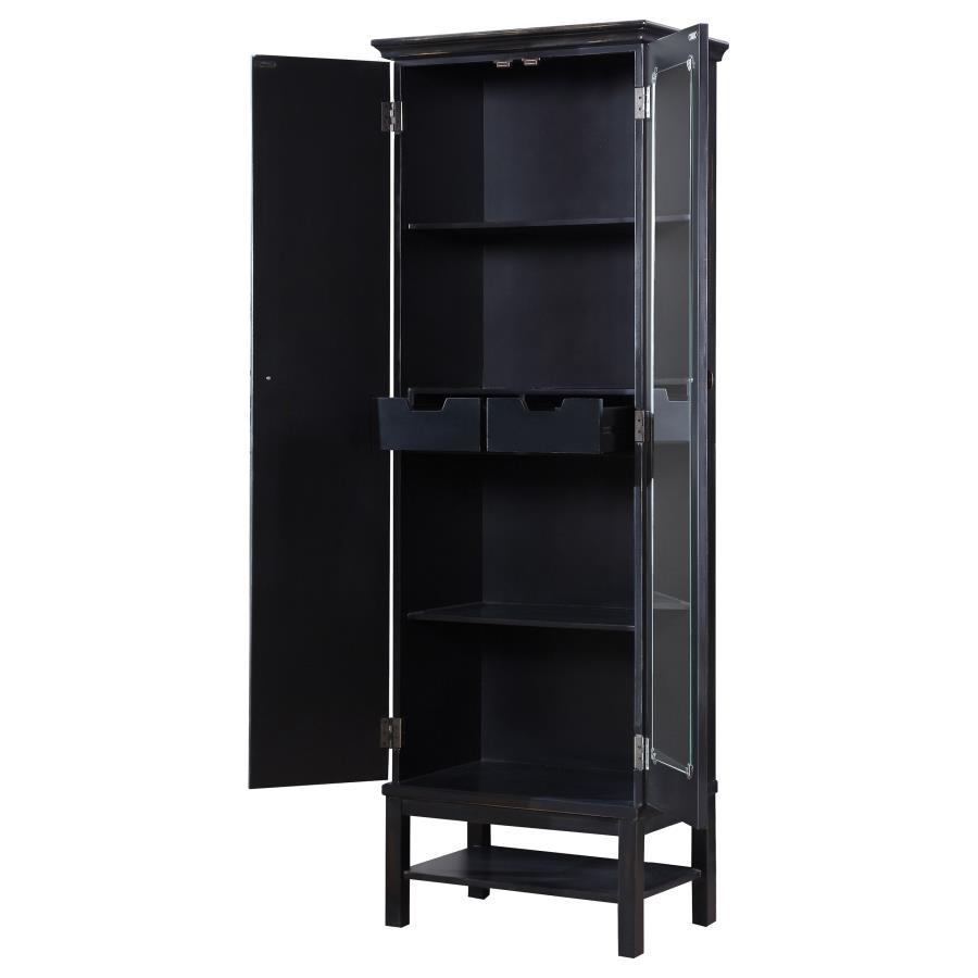 Coaster Fine Furniture Lovegood - 2 Door Wood Tall Storage Cabinet - Black And Brown | Meri Furniture