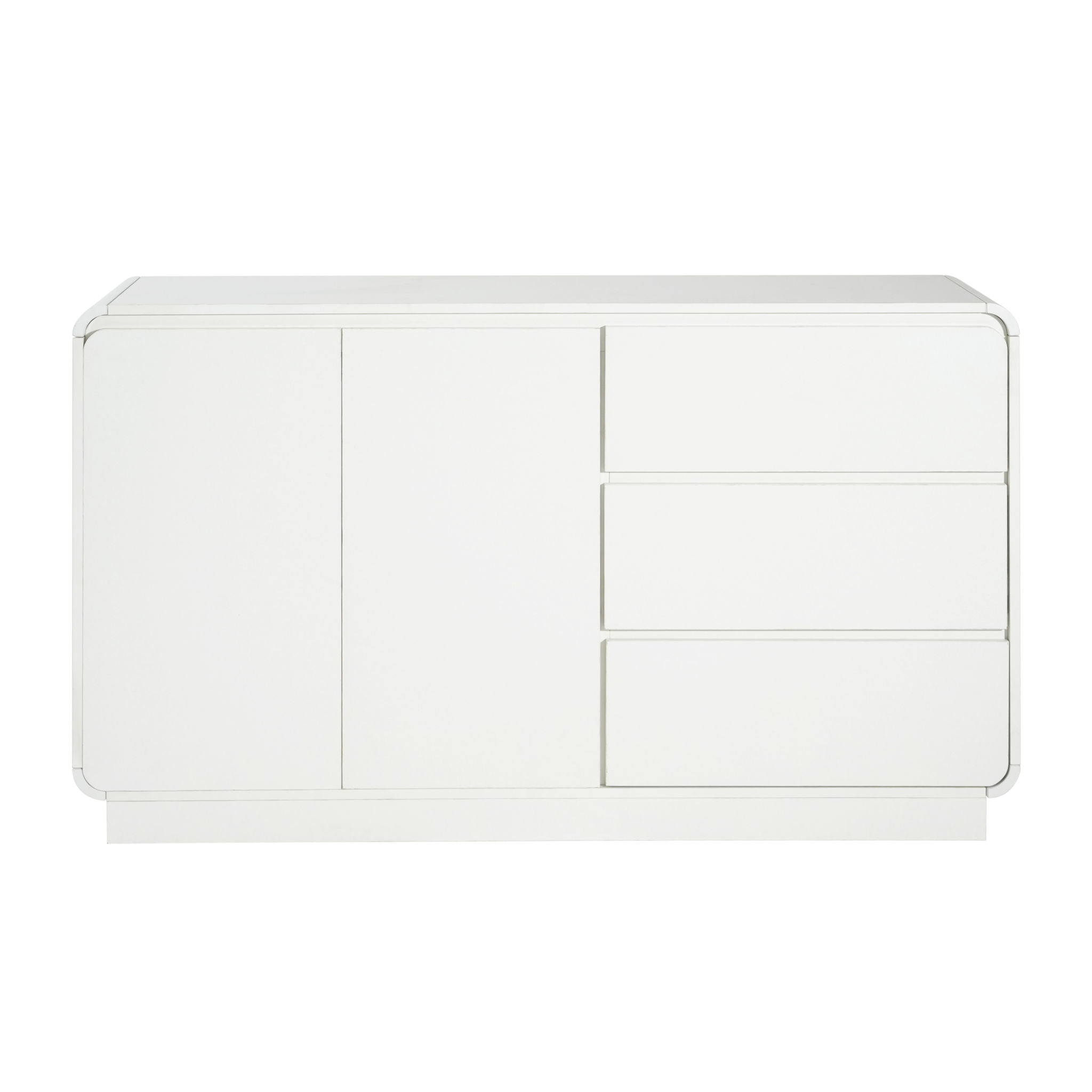 Sideboard, Wide Storage With 2 Doors And 3 Drawers