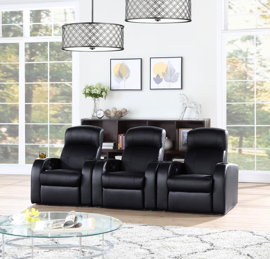 Coaster Fine Furniture Cyrus - Upholstered Home Theater Seating | Meri Furniture