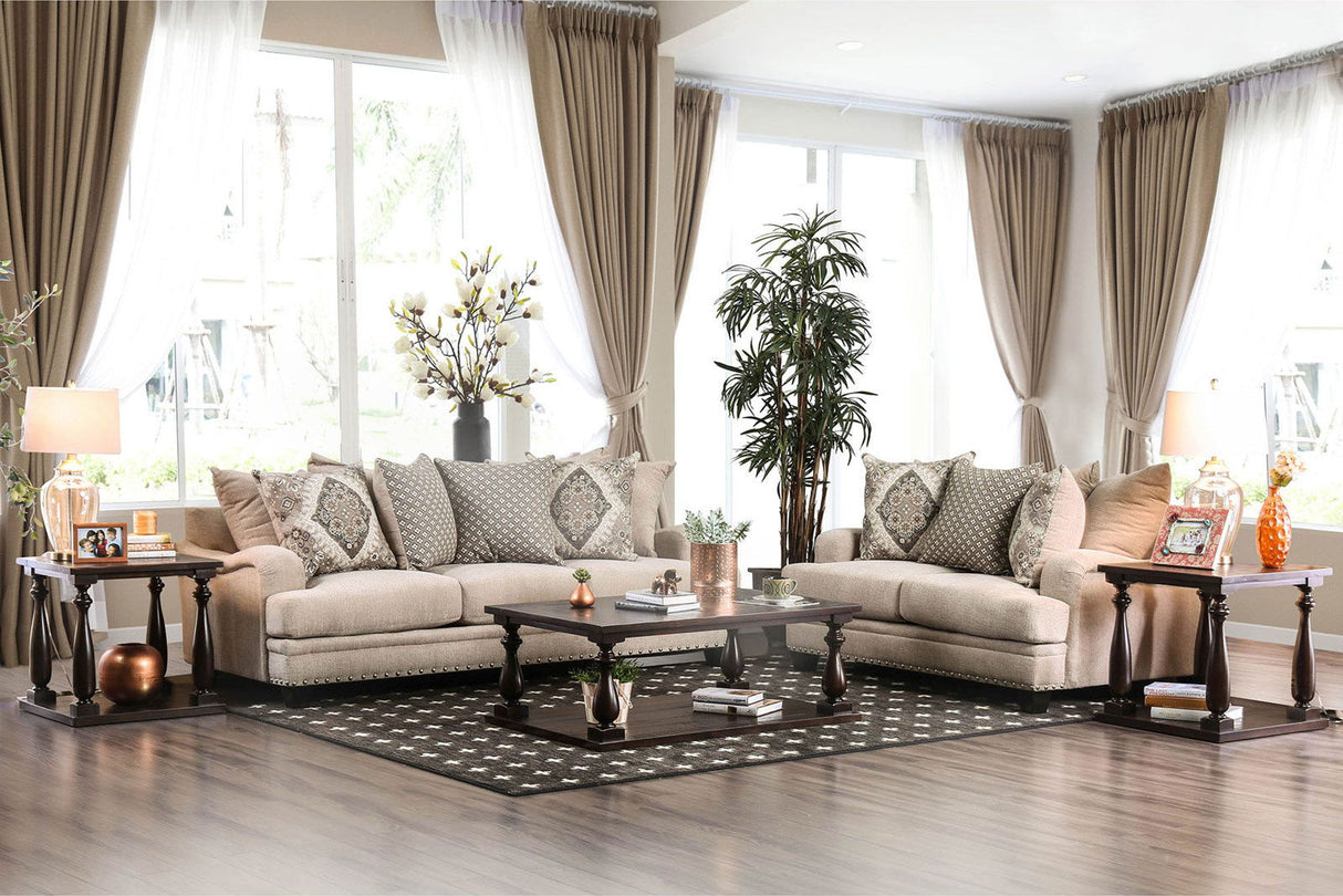 Furniture of America Jaylinn - Loveseat - Light Brown | Meri Furniture