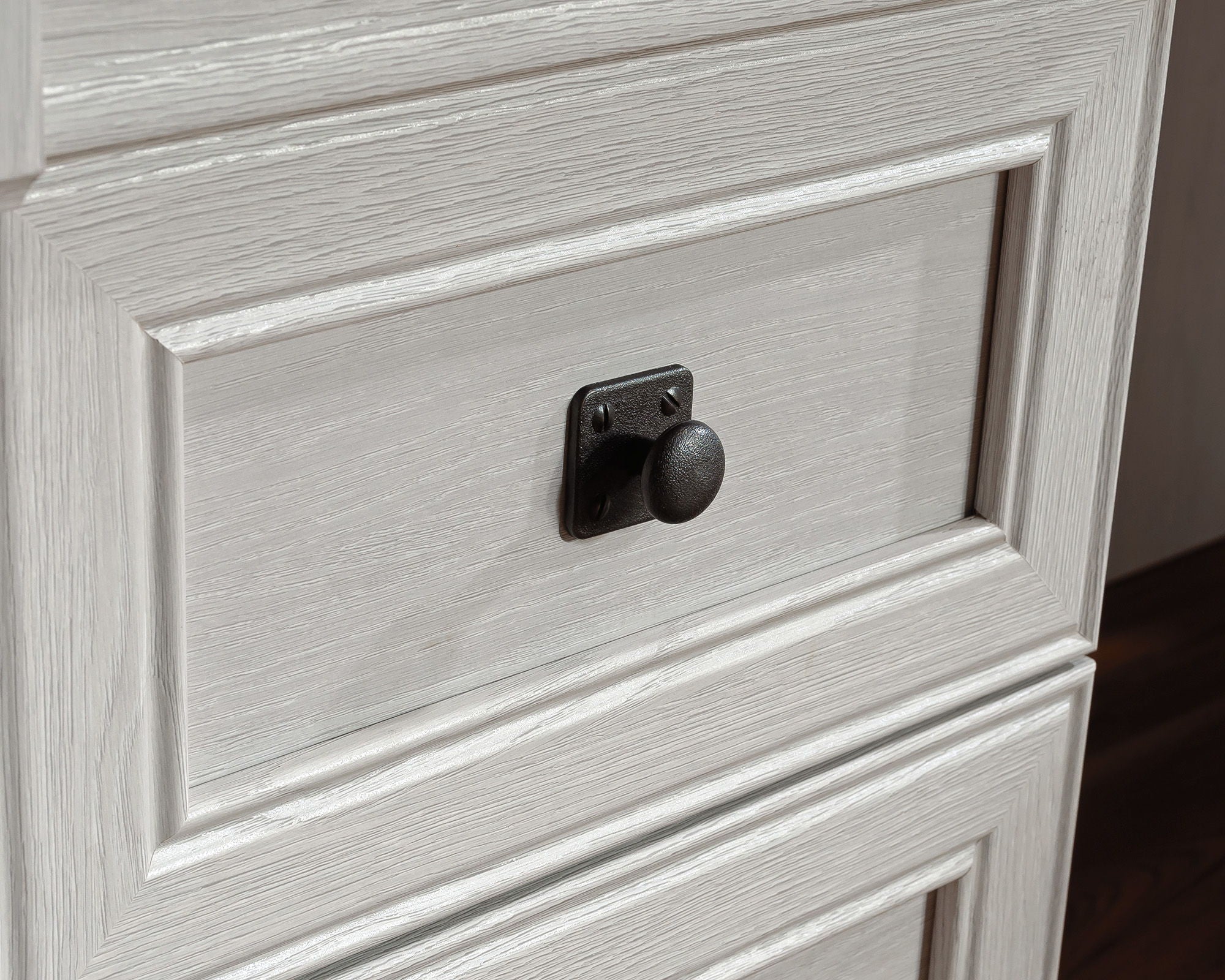 L-Shaped Home Office Desk in Glacier Oak