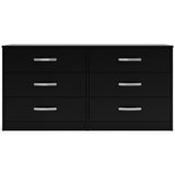 Finch - Black - Six Drawer Dresser - 29'' Height