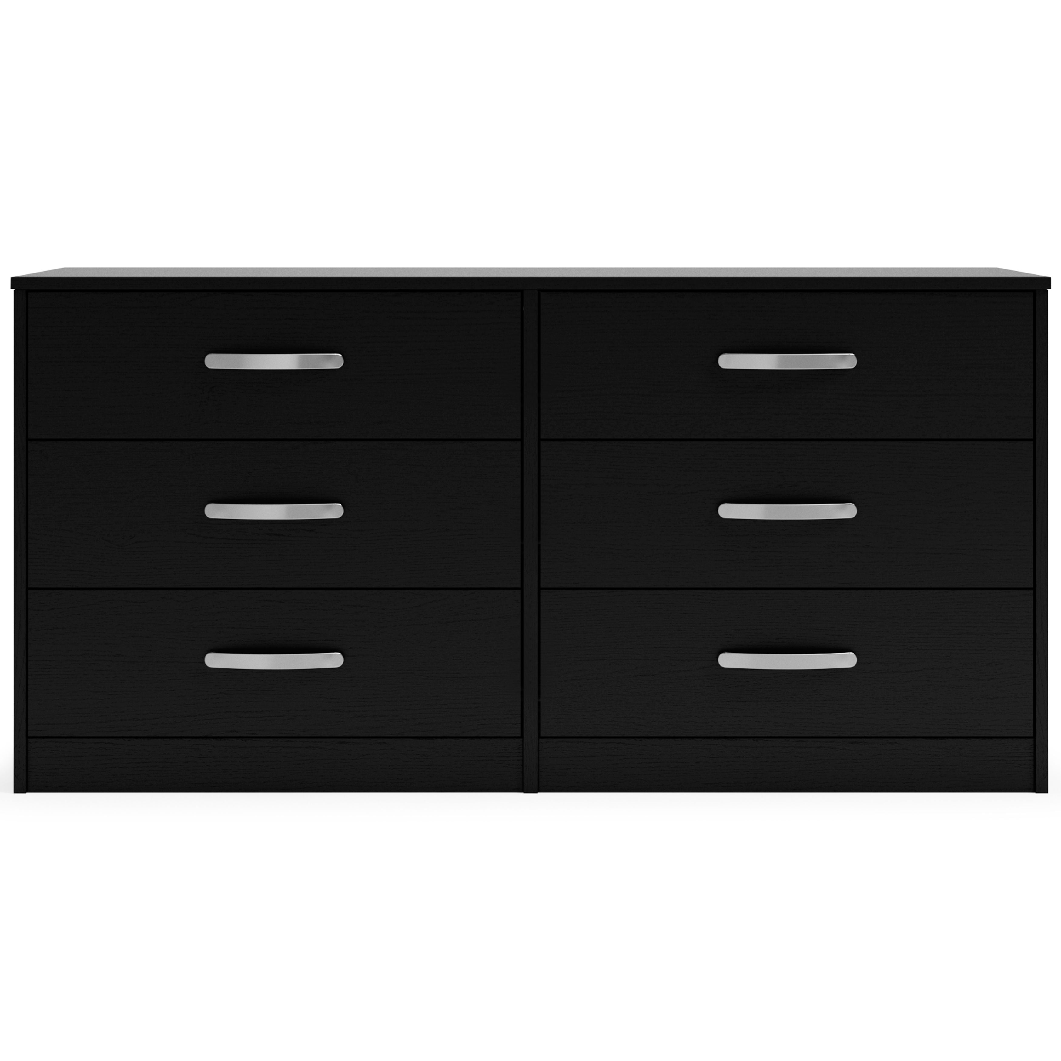 Signature Design by Ashley® Finch - Black - Six Drawer Dresser - 29'' Height | Meri Furniture