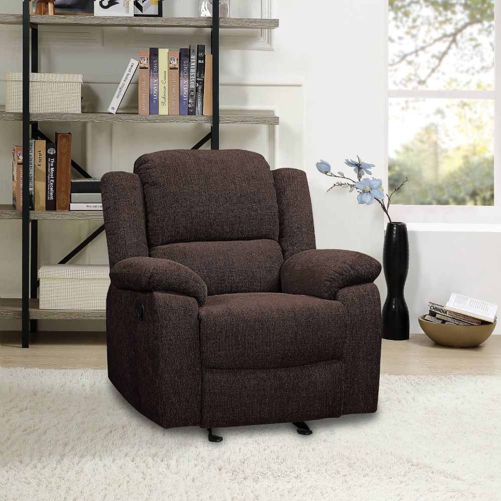 Madden - Motion Glider Recliner - Brown Chenille
