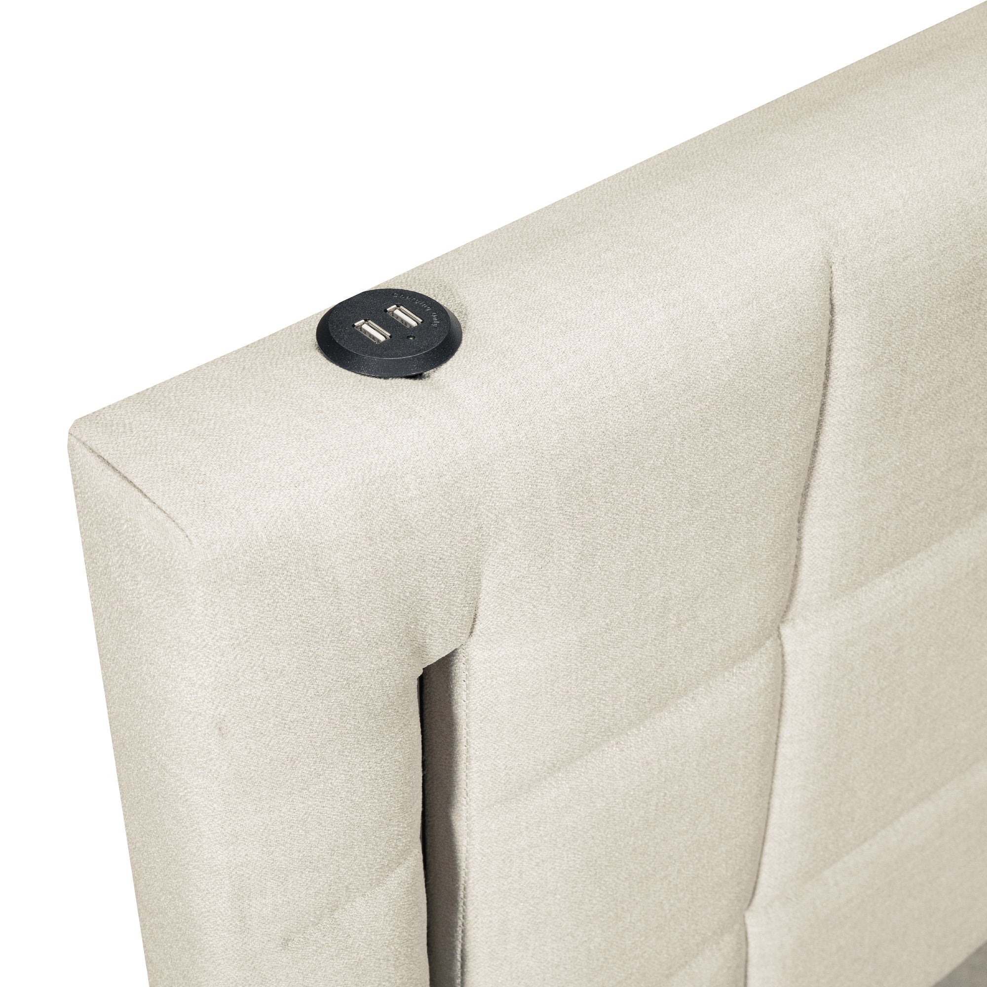 Upholstered Platform Bed With Trundle & Drawers