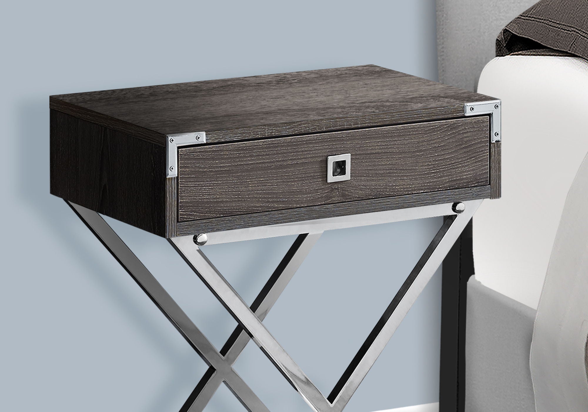 Accent Side Table, Storage Drawer, Stylish Design Contemporary & Modern