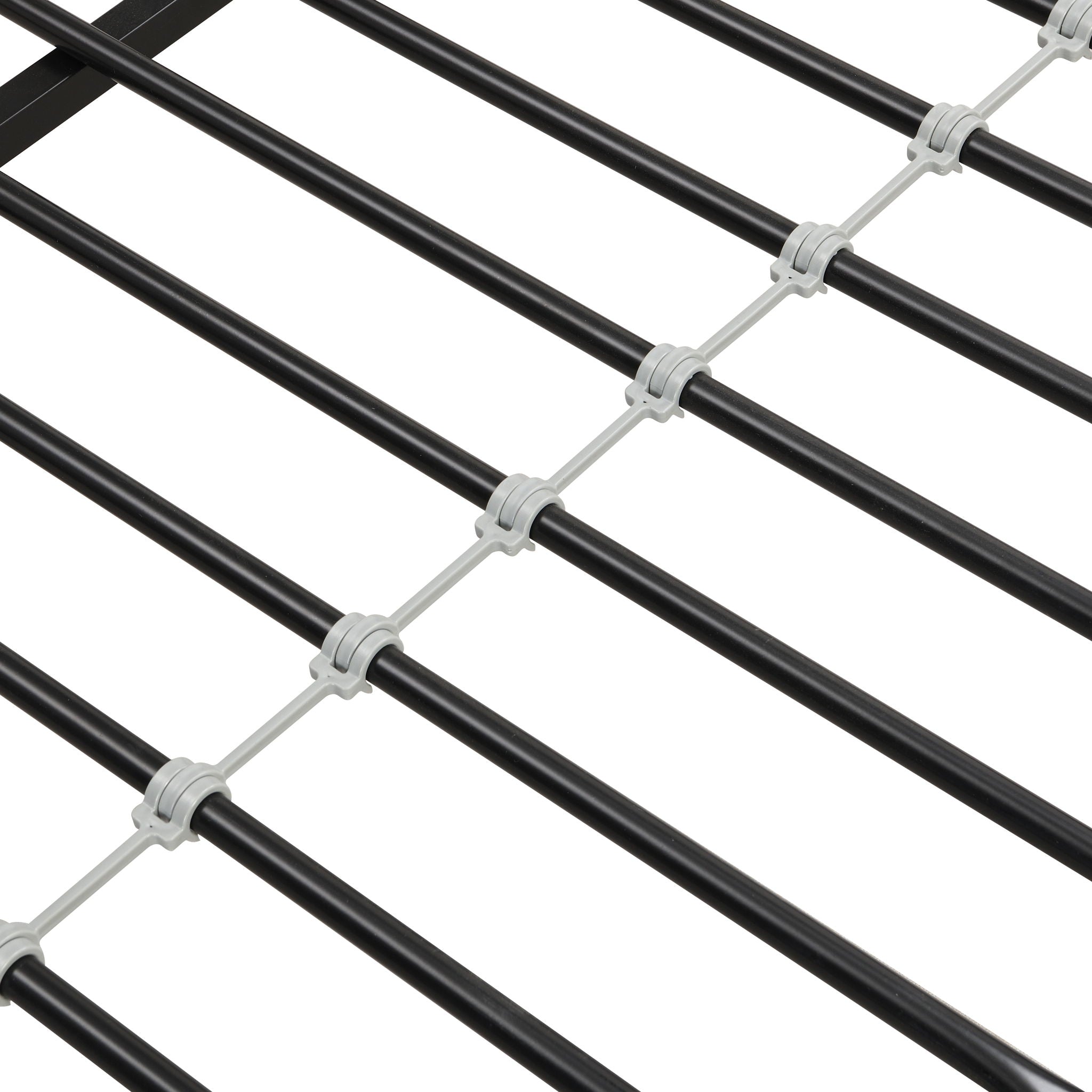 Modern Twin Over Full Metal Bunk Bed With Trundle And Dual Side Ladder And Metal Design - Black / Brown