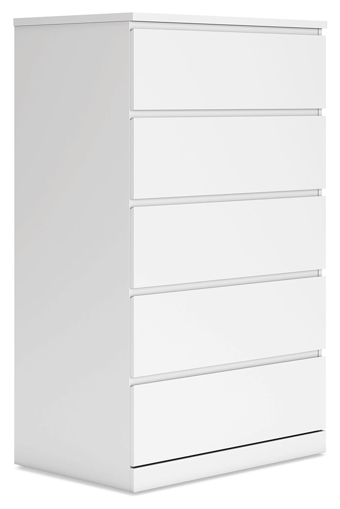 Signature Design by Ashley® Onita - White - Five Drawer Chest | Meri Furniture