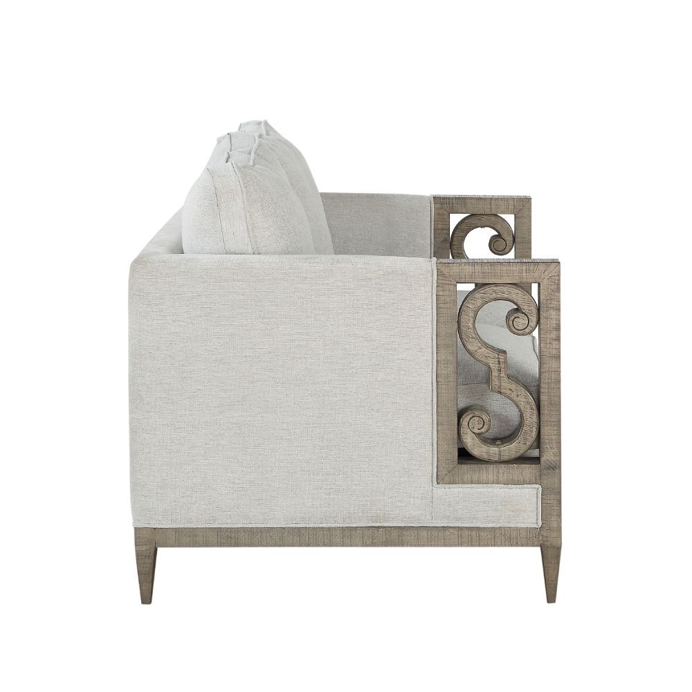 ACME Artesia - Loveseat - Fabric & Salvaged Natural | Meri Furniture