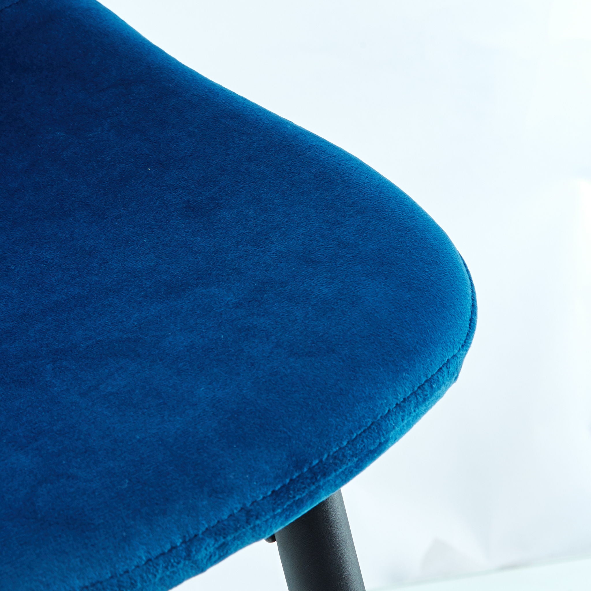 Velvet Barstool With Back (Set of 2)