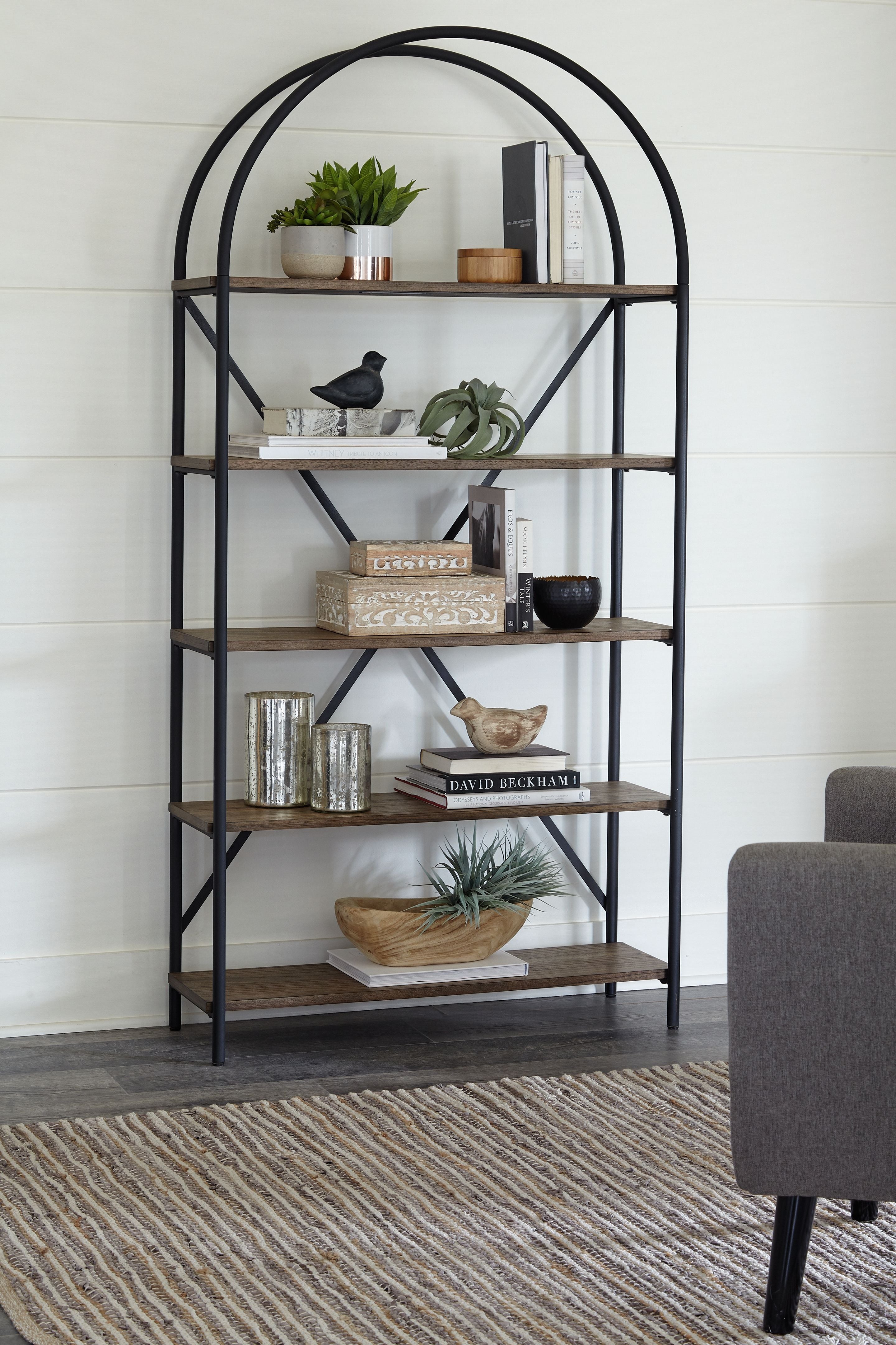 Ashley Furniture Galtbury - Brown / Black - Bookcase | Meri Furniture