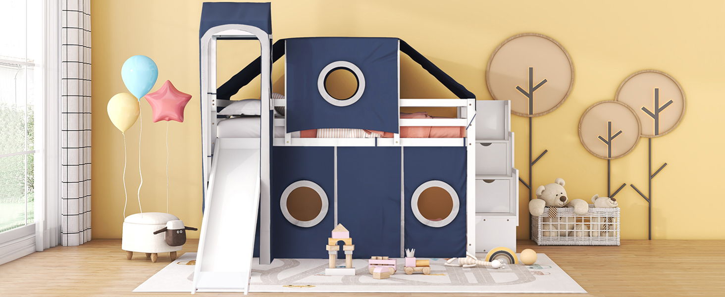 Loft Bed With Tent And Tower