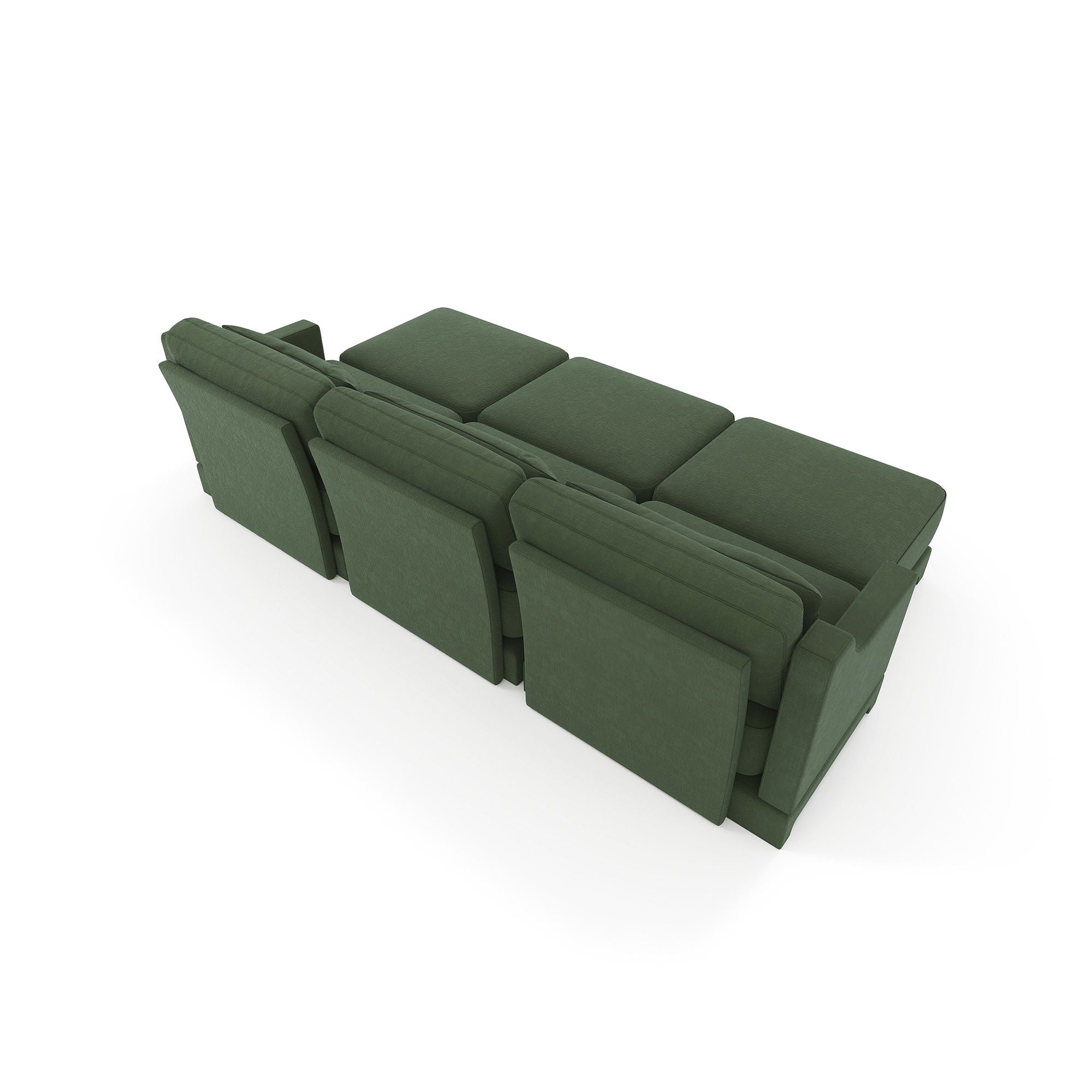 Stylish Sofa With Ottoman And Lumbar Pillows, Ergonomic Design