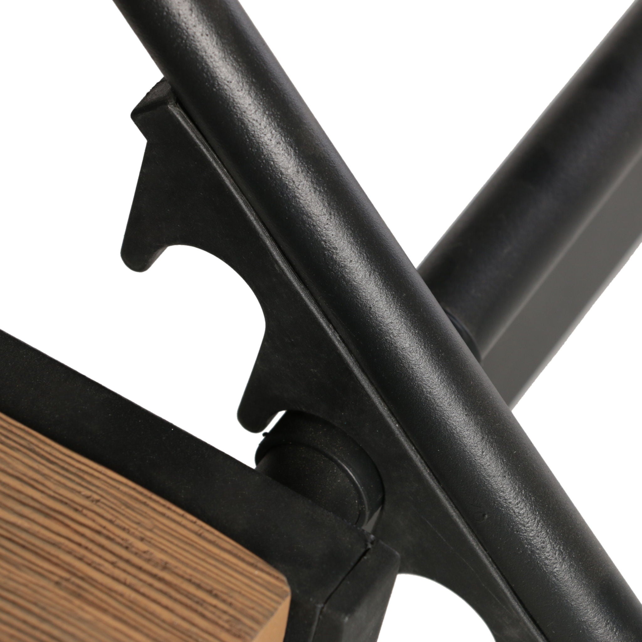 Waterloo - Chaise Lounge With Attached Wood Side Table (Set of 2) Adjustable Eucalyptus Wood And - Gray / Black