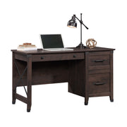 Single Pedestal Desk with Drawers, Coffee Oak