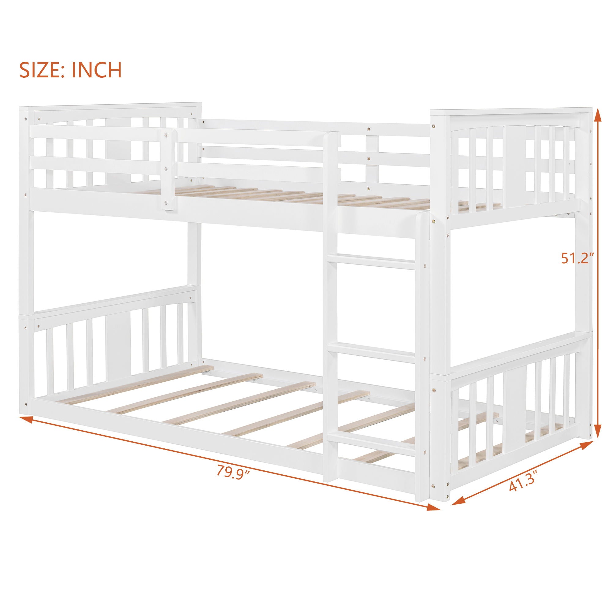 Solid Construction Bunk Bed & Ladder