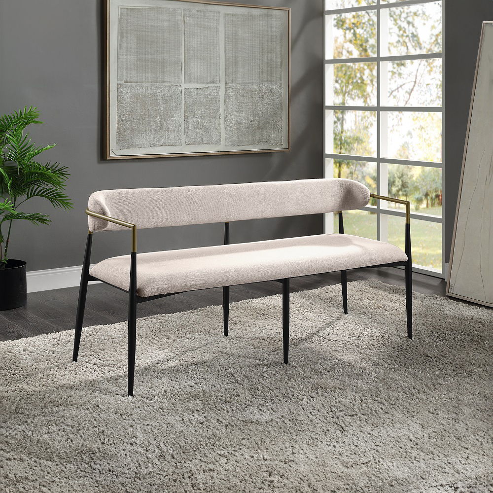 ACME Jaramillo - Chenille Bench | Meri Furniture