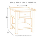 Bolanburg - White / Brown / Beige - Rectangular End Table