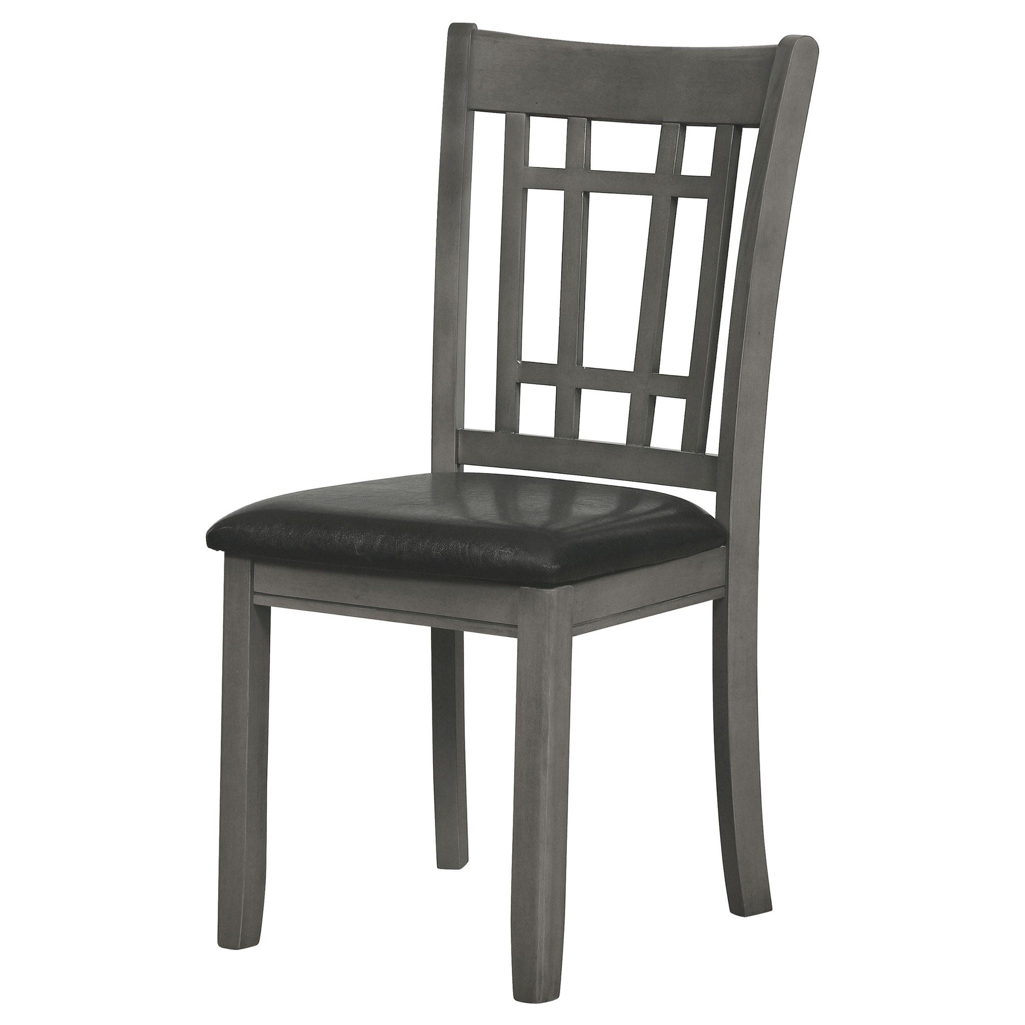 Lavon Wood Dining Side Chair Black and  Medium Grey (Set of 2)