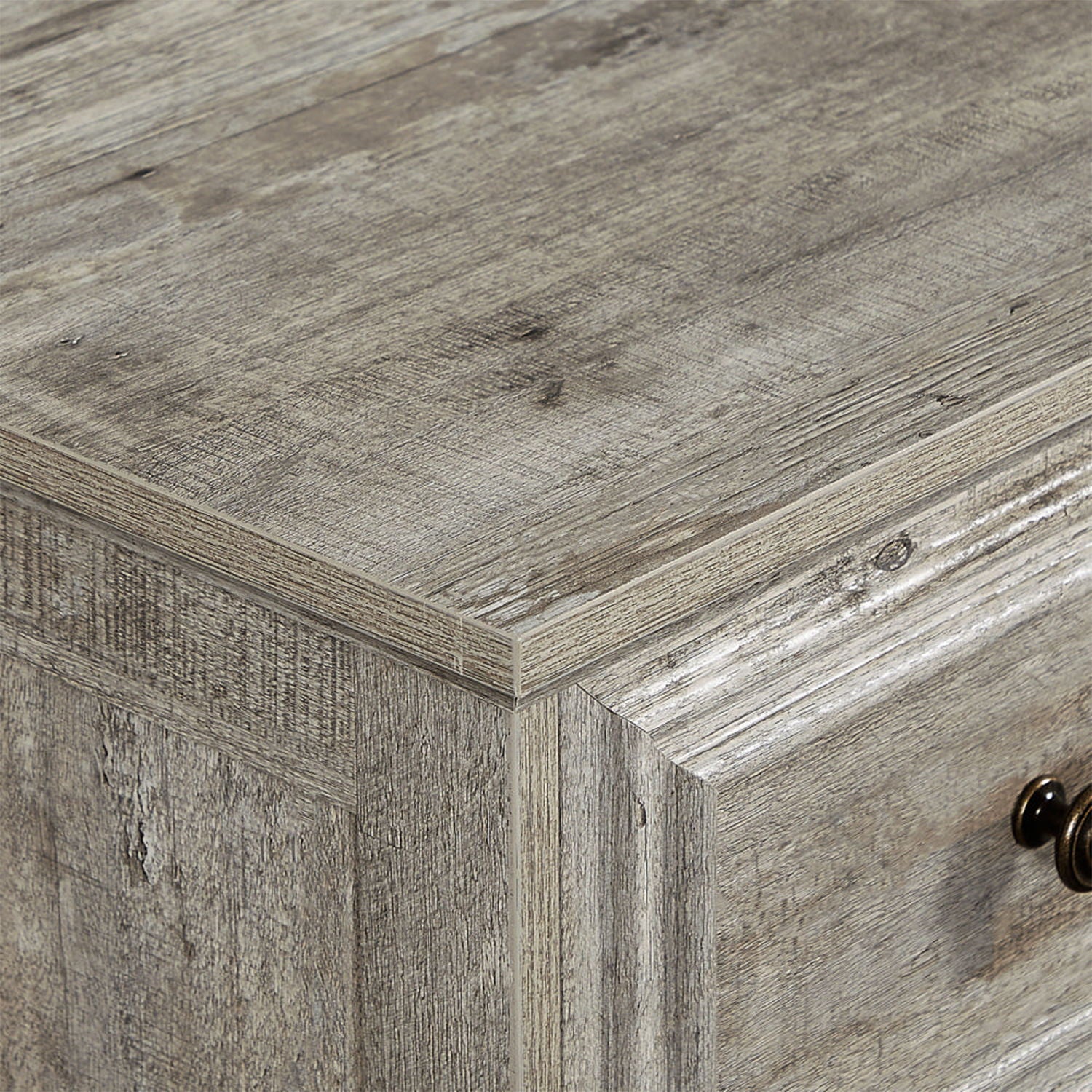 Farmhouse Vintage 7 Drawers Dresser With Natural Texture