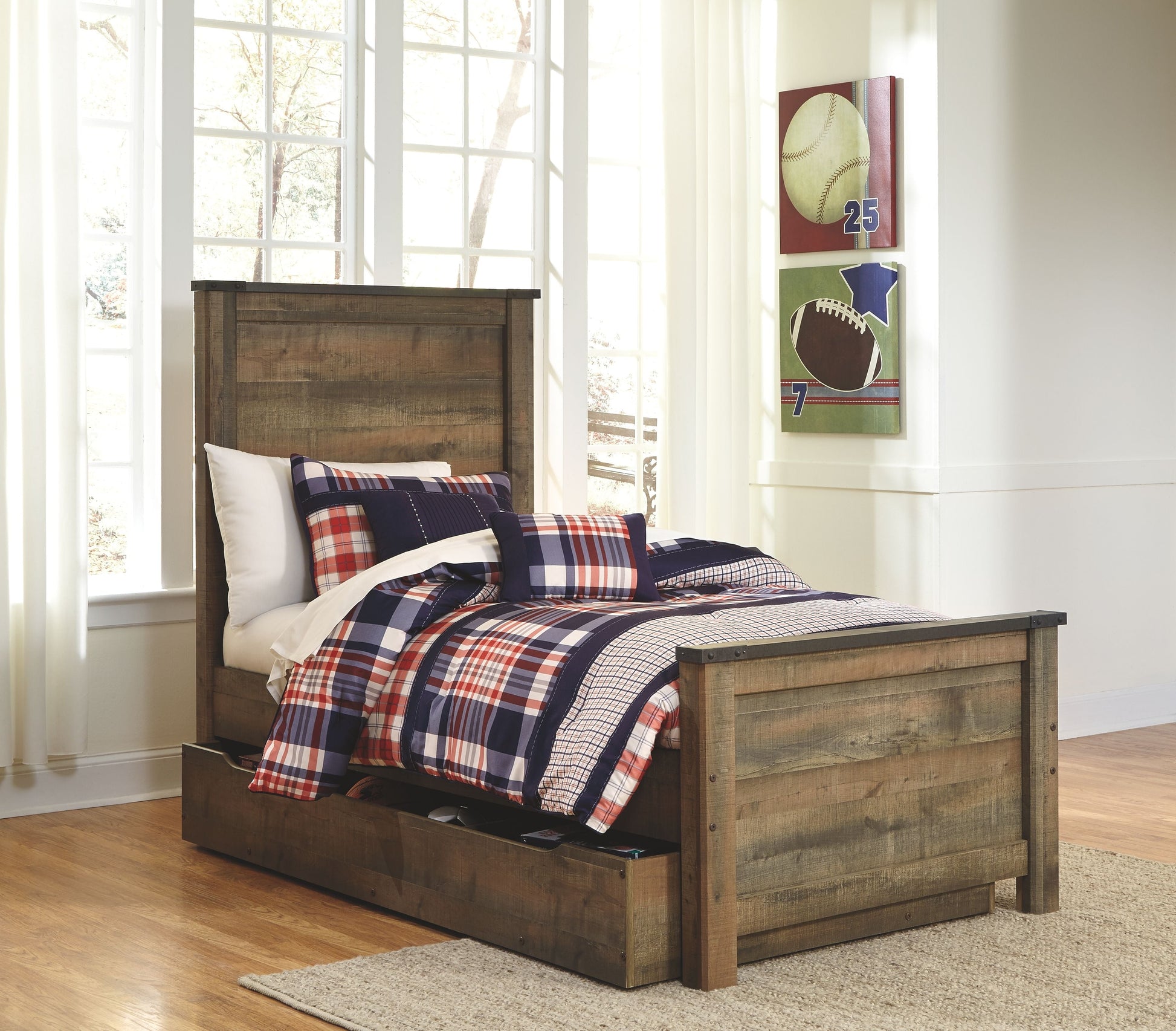 Signature Design by Ashley® Trinell - Panel Bed | Meri Furniture