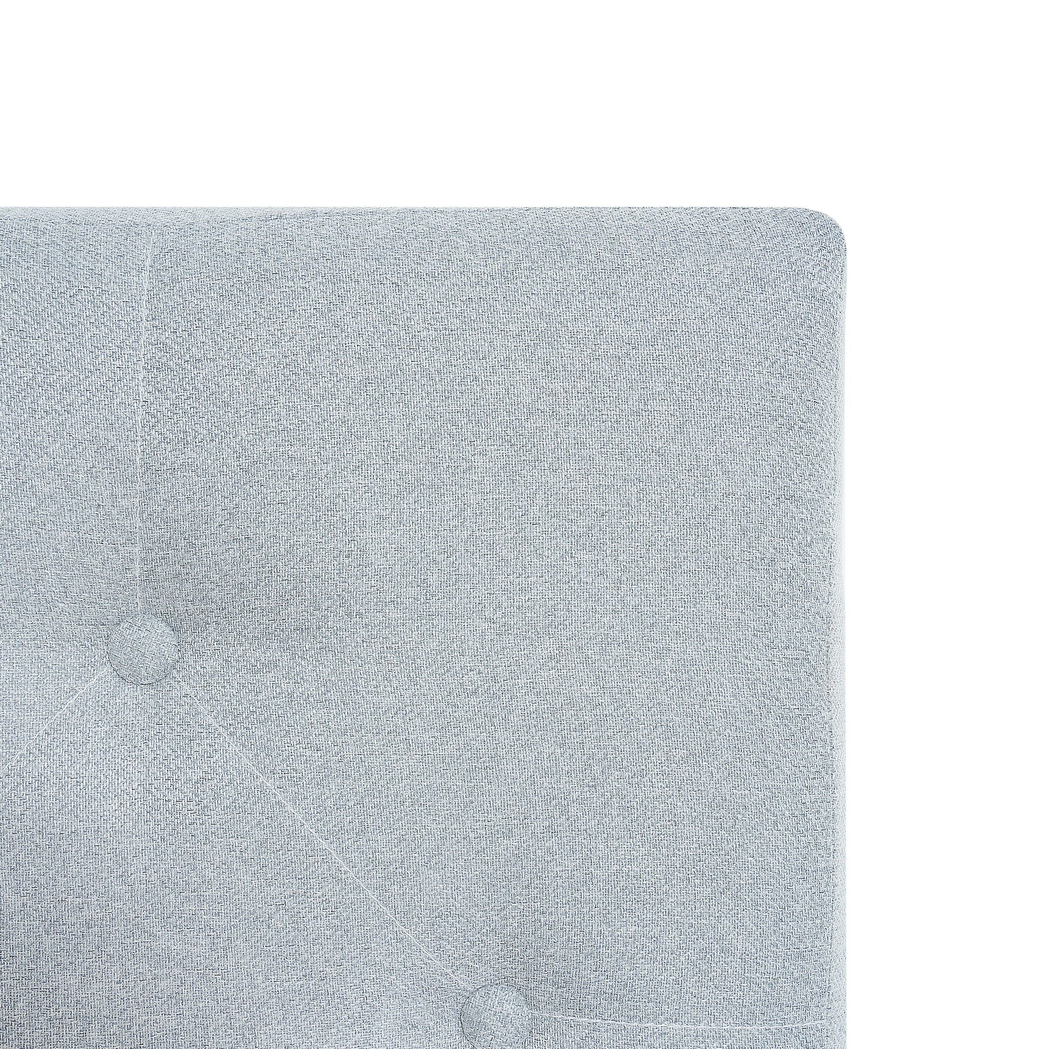 Modern Upholstered Platform Bed Frame With Button Tufted Linen Fabric Headboard