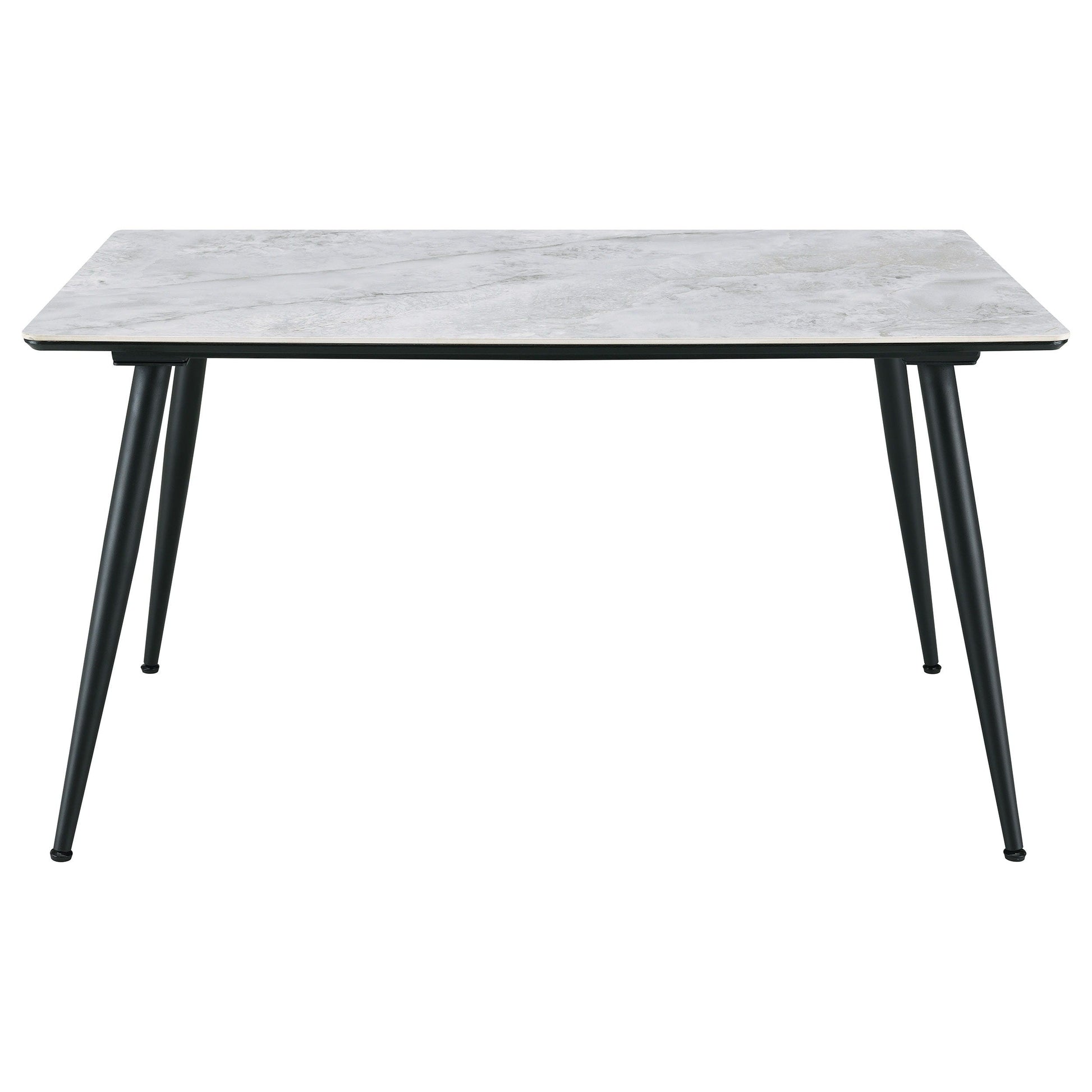 Coaster Fine Furniture Dennison - Rectangular Ceramic Top Dining Table Gray - Gray Marble | Meri Furniture