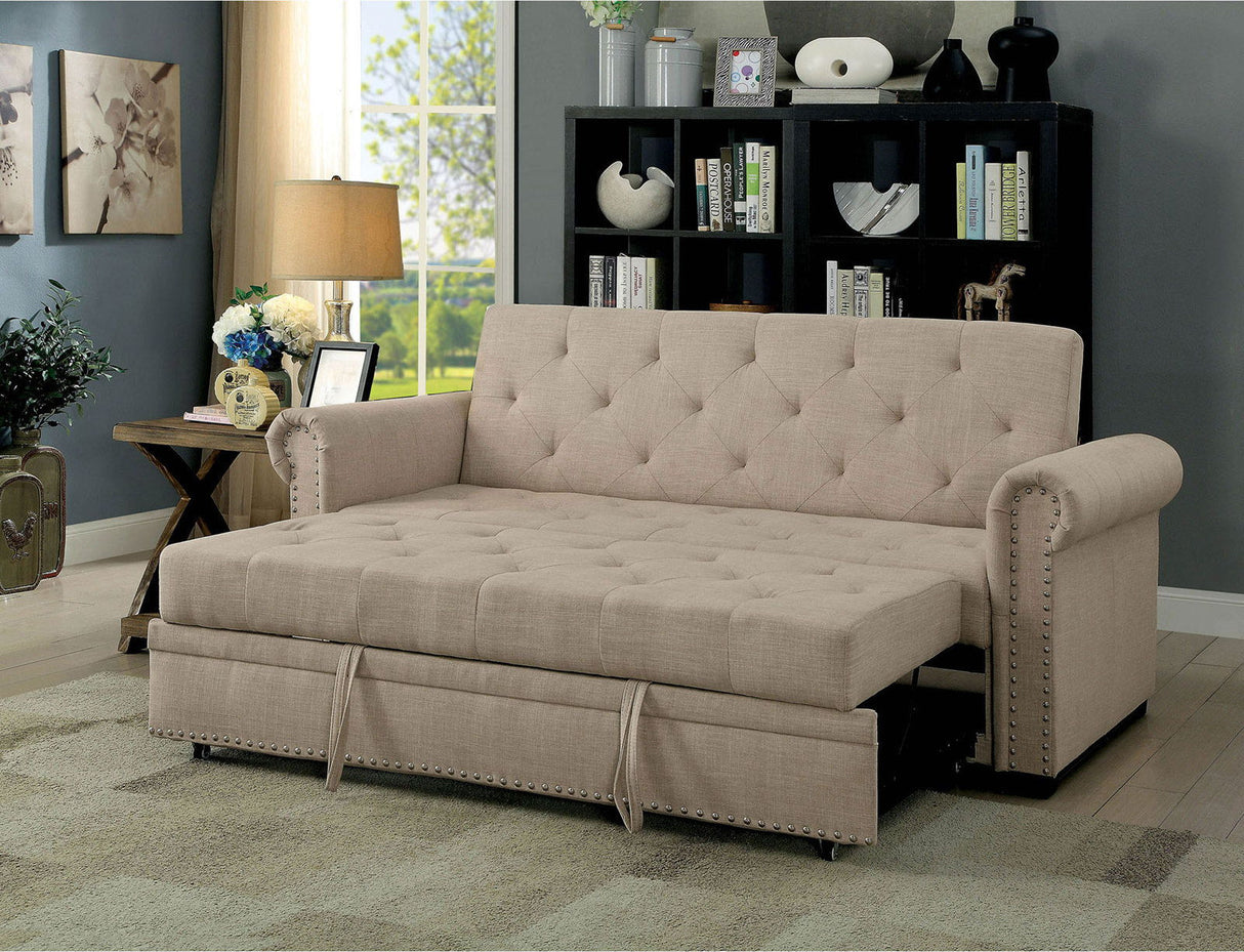 Furniture of America Iona - Futon Sofa - Beige | Meri Furniture