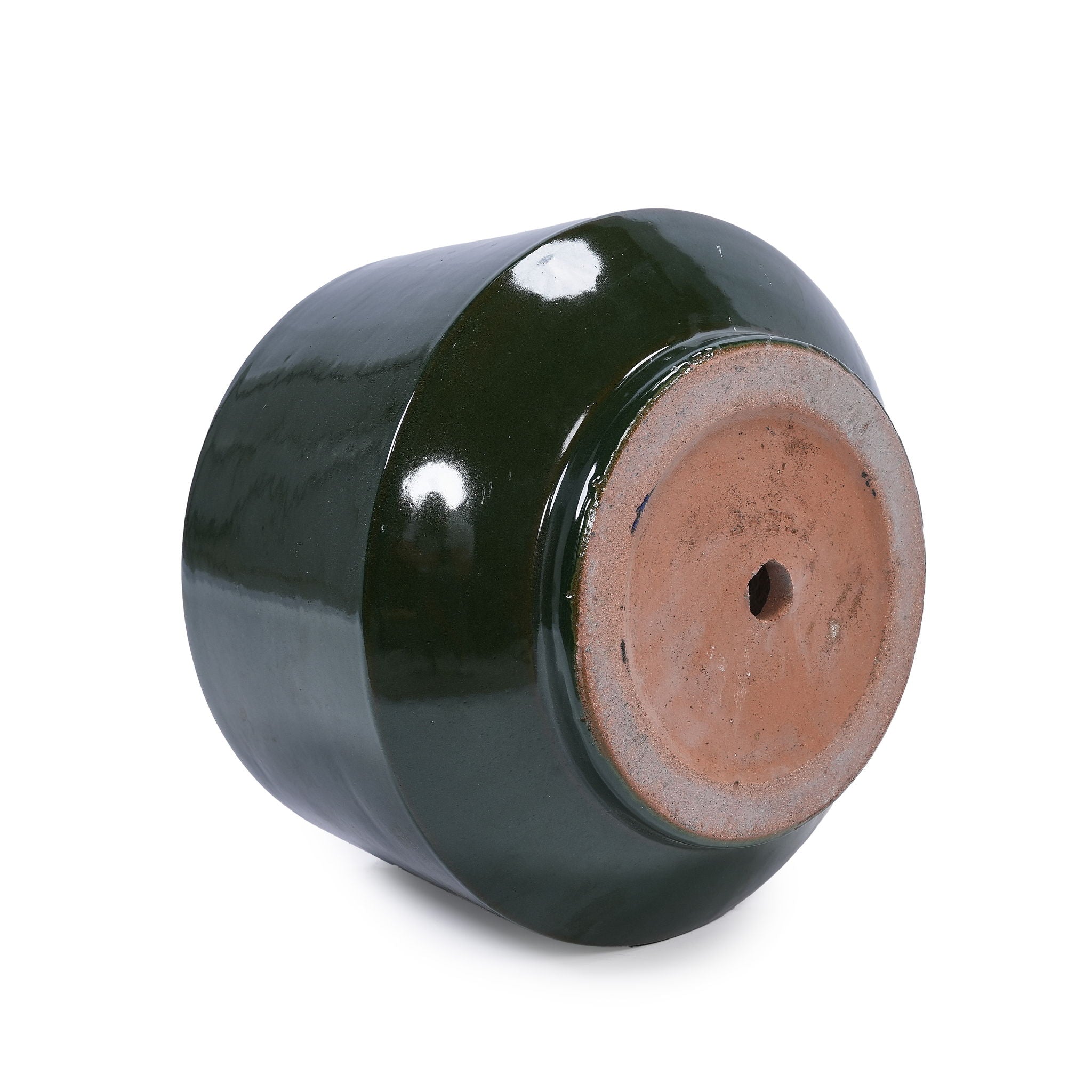 Ceramic Flowerpot, Planter For Patio, Garden, Windowsill (Set of 3) - Antique Green