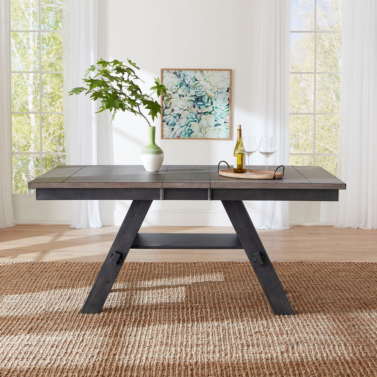 Liberty Furniture Lawson - Gathering Table Set - Dark Gray | Meri Furniture