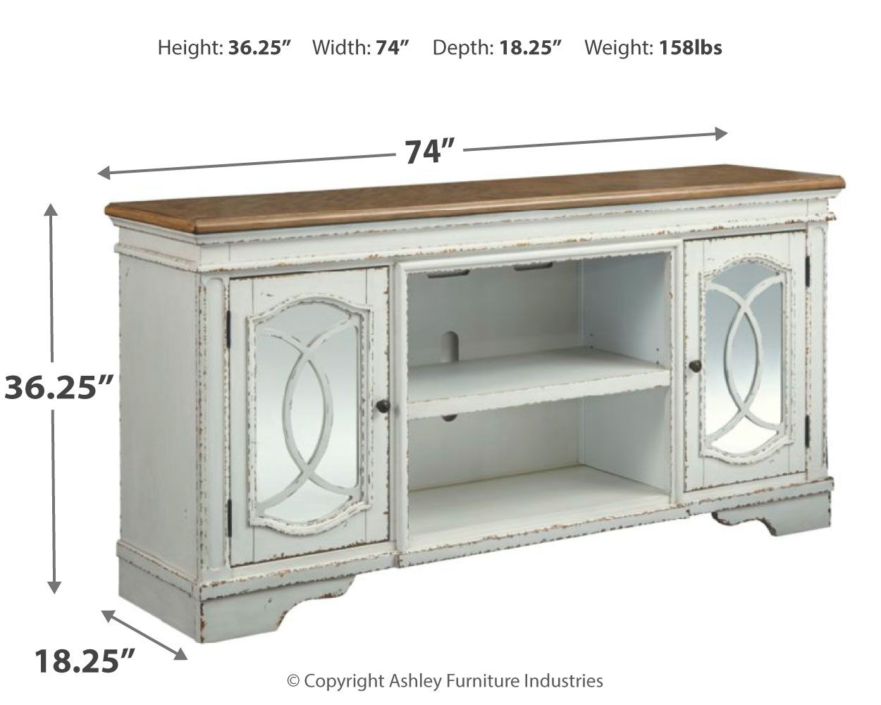Ashley Furniture Realyn - TV Stand | Meri Furniture