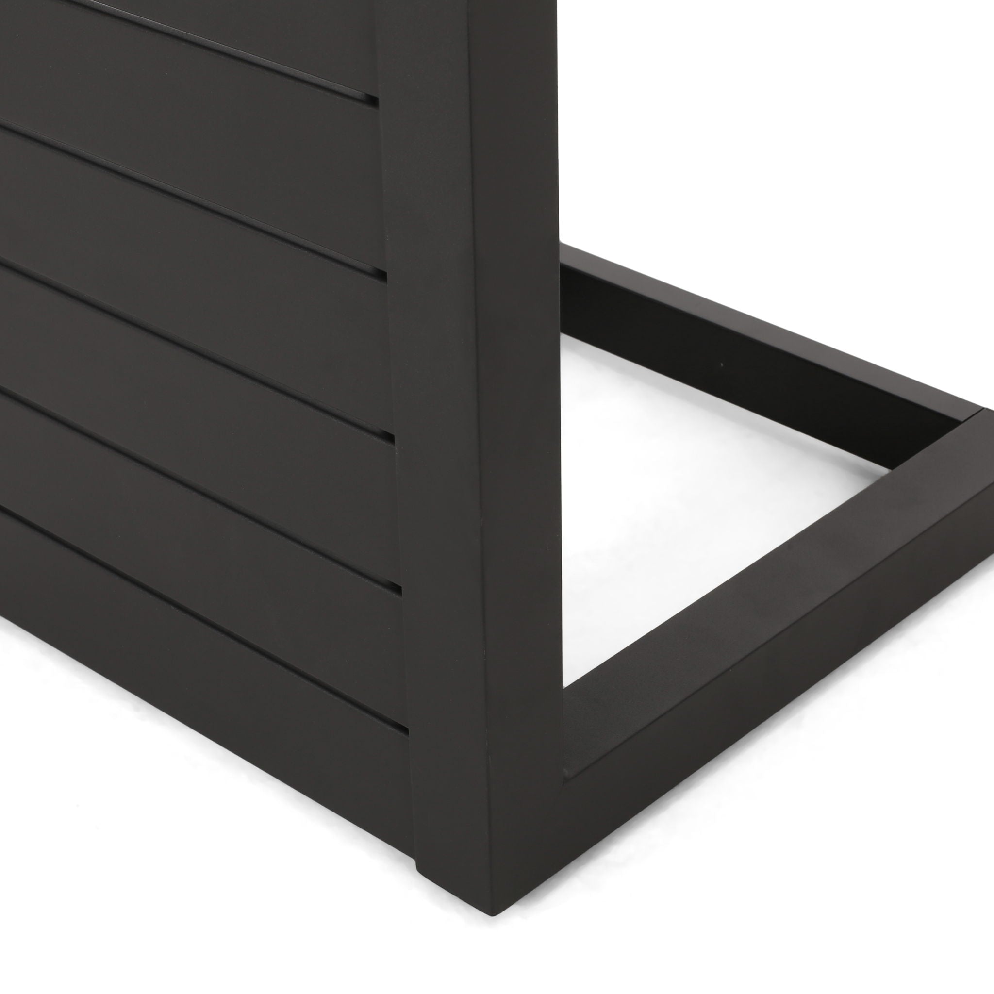 Aluminum Outdoor C - Shaped Side Table For Patio