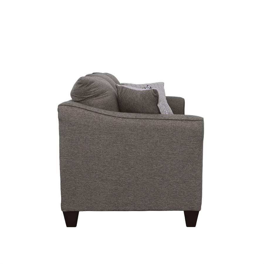 Coaster Fine Furniture Salizar - Upholstered Flared Arm Sofa - Charcoal Gray | Meri Furniture