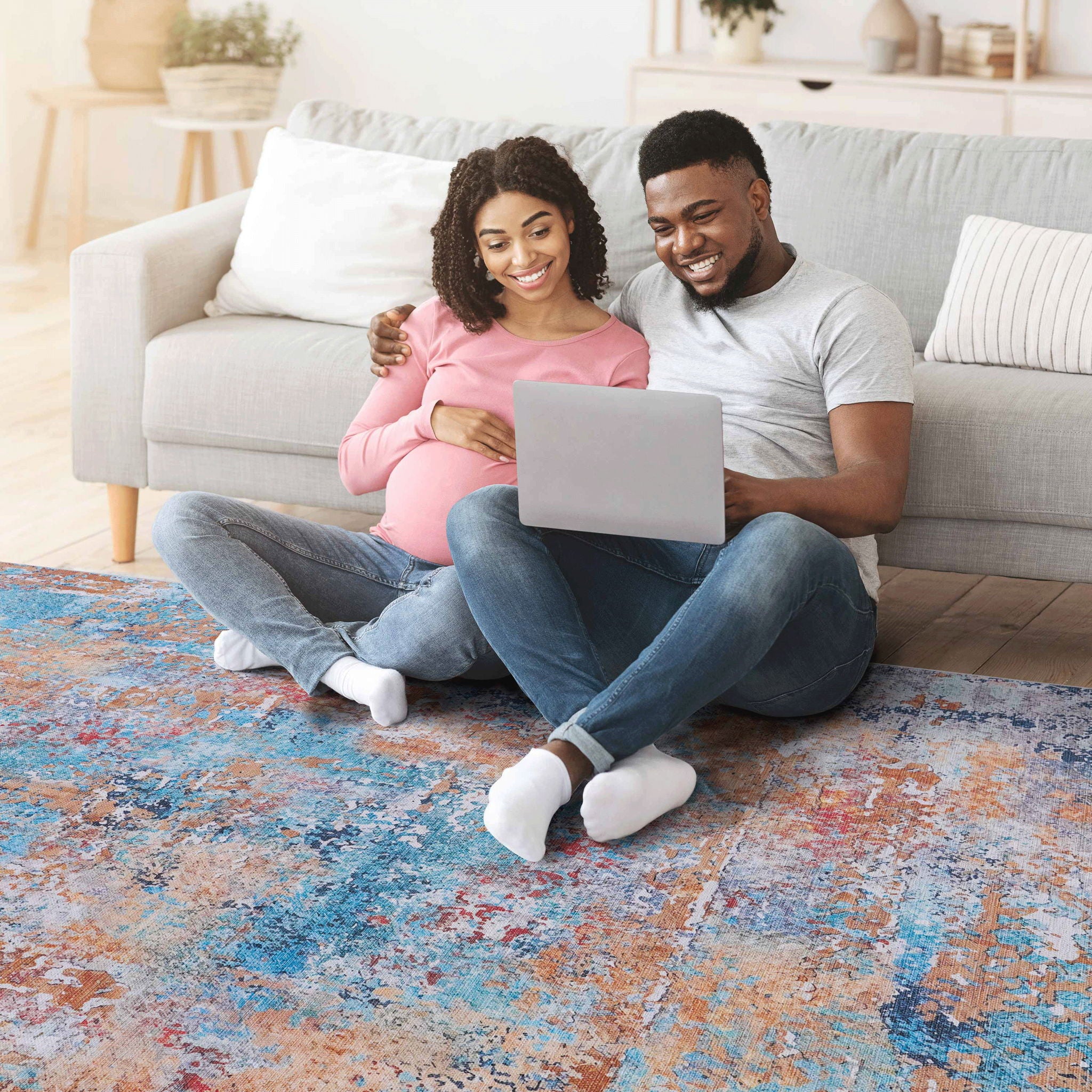 Maval - 6' X 9' Washable Area Rug - Multi