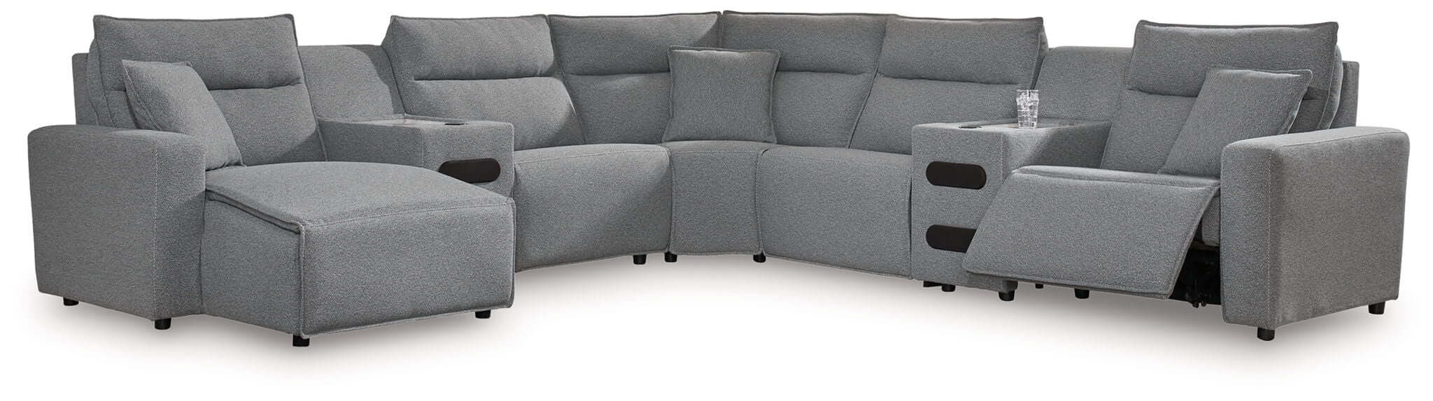 ModMax II - Salt And Pepper - Reclining Sectional
