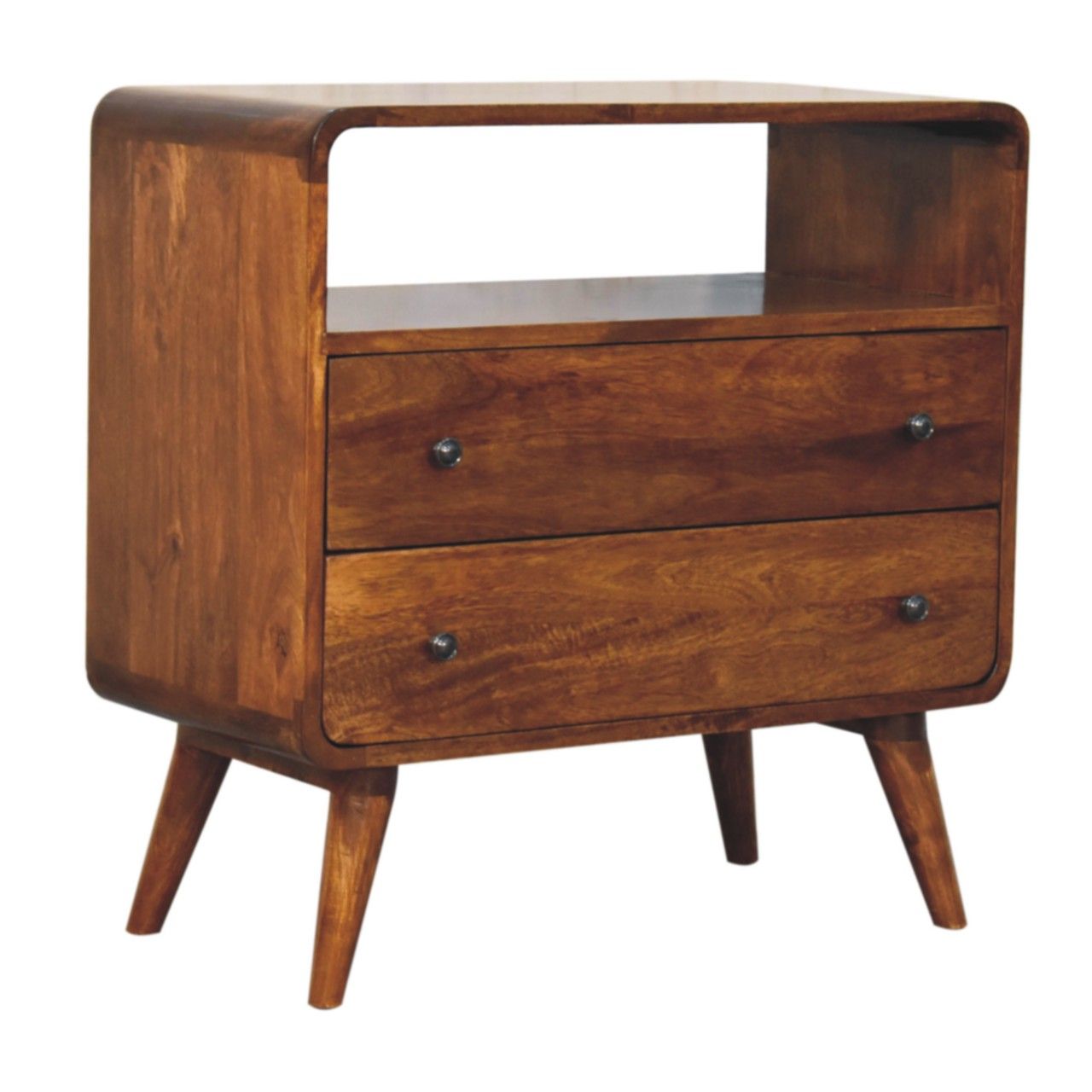 Curved Nordic Charm Console - Brown