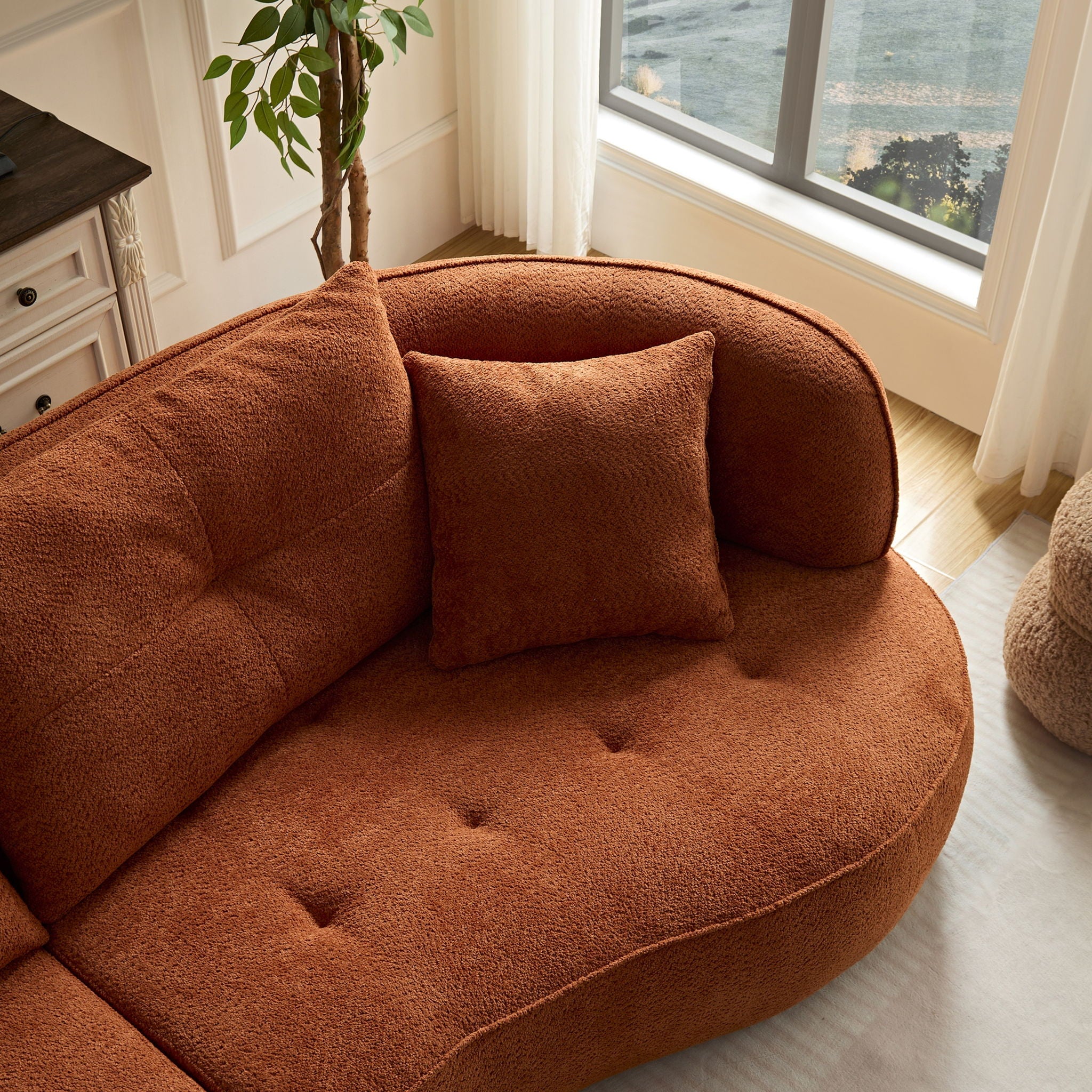 Modular Sofa, Durable Fabric, Solid Wood Frame, High Density Sponge Padding, Seating For 4