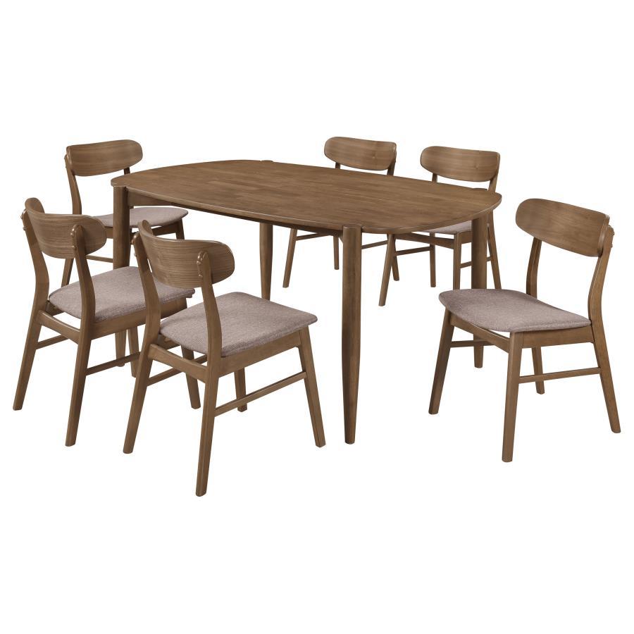 Coaster Fine Furniture Dortch - Oval Solid Wood Dining Set | Meri Furniture