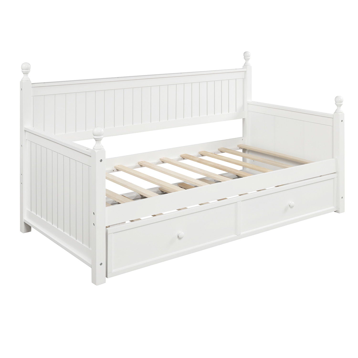 Twin Size Daybed & Twin Size Trundle - White